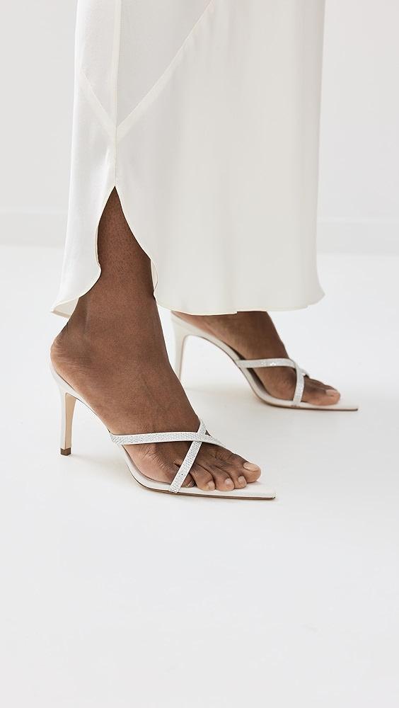 Black Suede Studio Arianna Embellished Sandals 80mm | Shopbop Product Image
