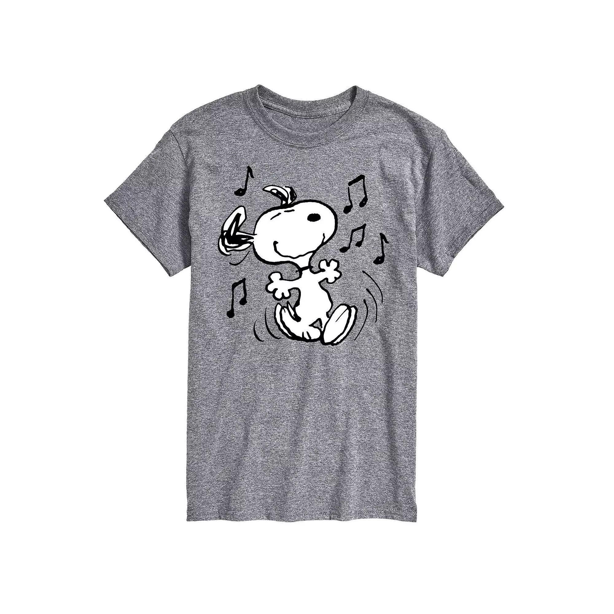Mens Peanuts Retro Halloween Graphic Tee Grey Gray Product Image