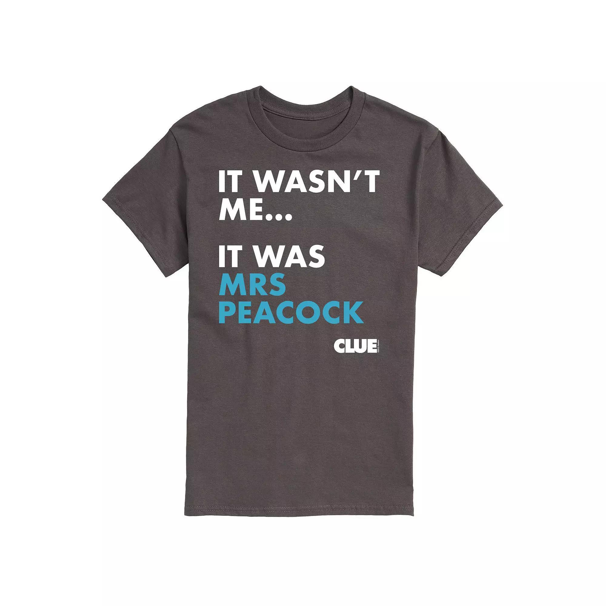 Big & Tall Clue It Was Mrs Peacock Graphic Tee, Mens Product Image