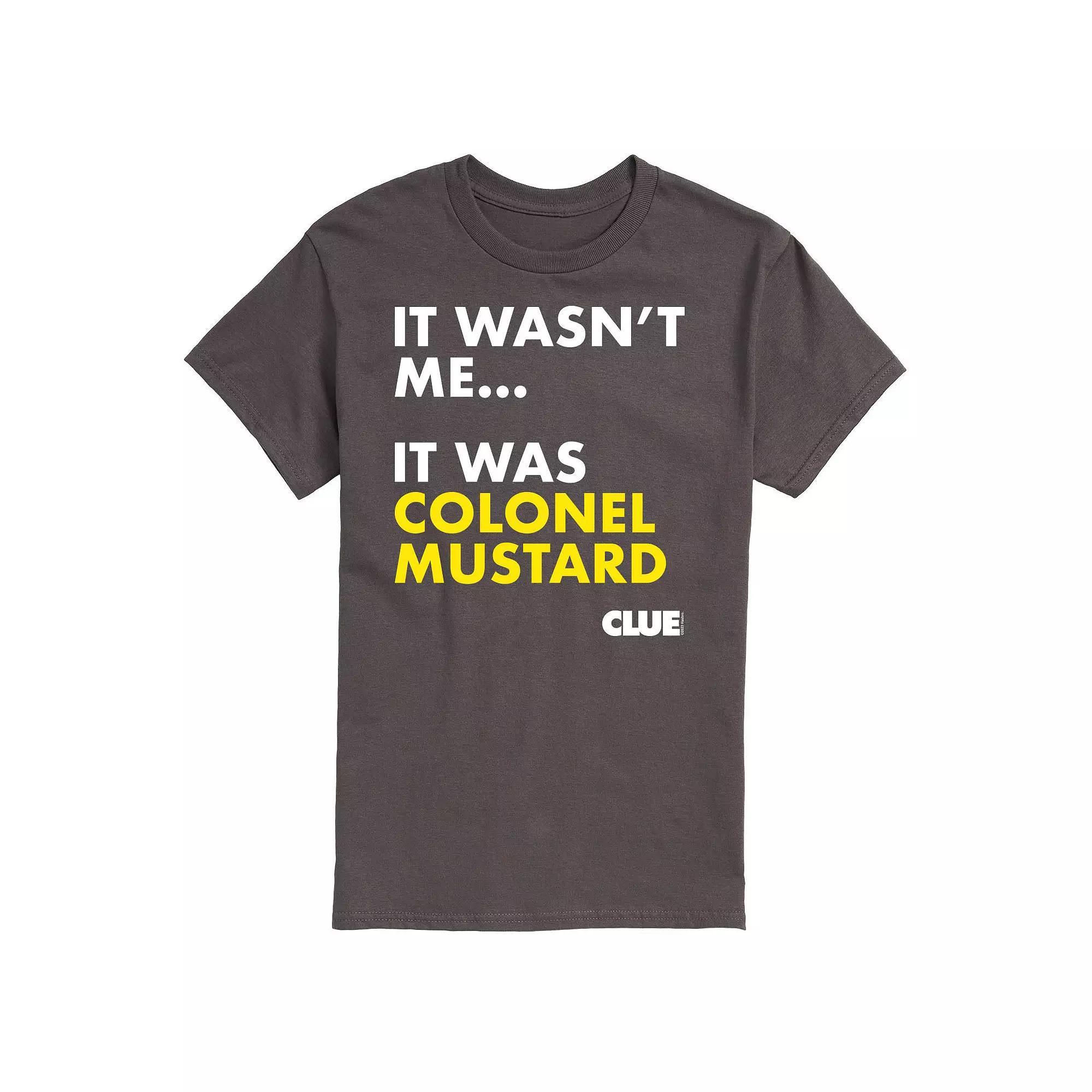 Big & Tall Clue It Was Colonel Mustard Graphic Tee, Mens Product Image