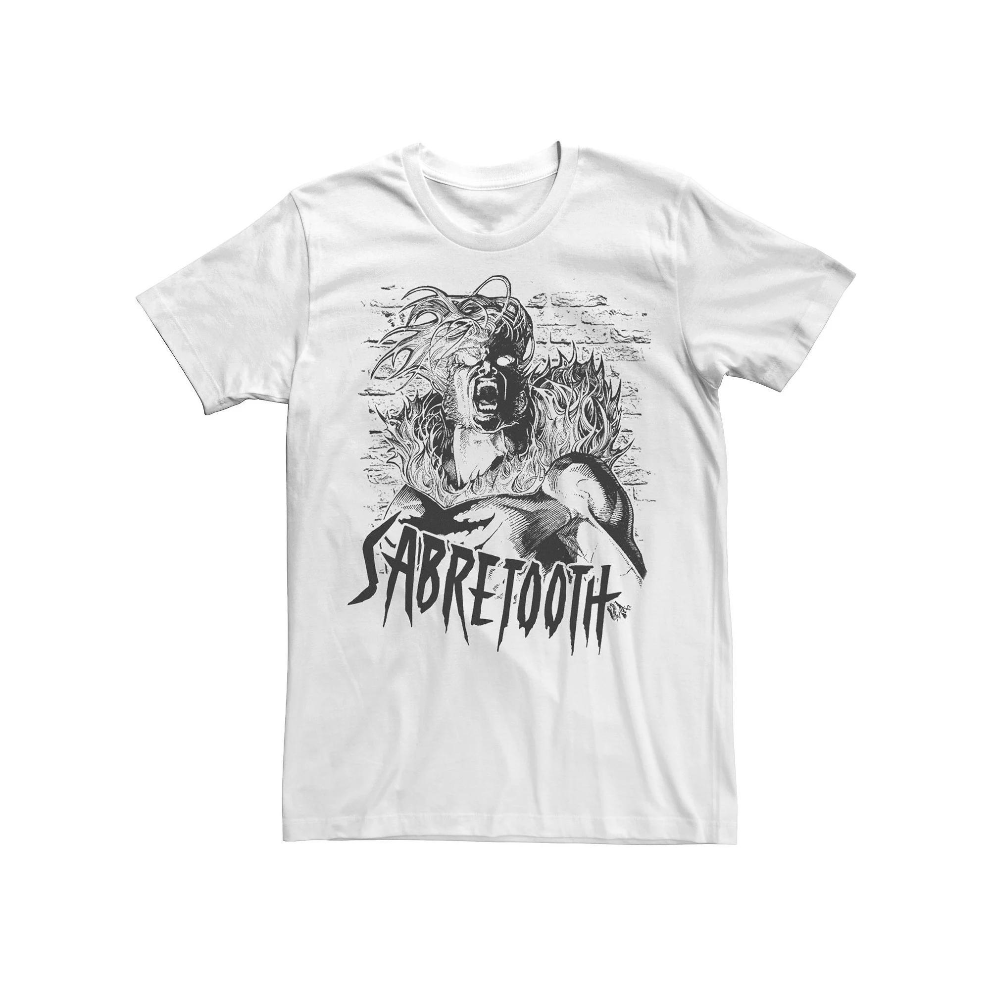 Men's Marvel X-Men Sabretooth Tonal Blackout Tee, Size: Small, White Product Image