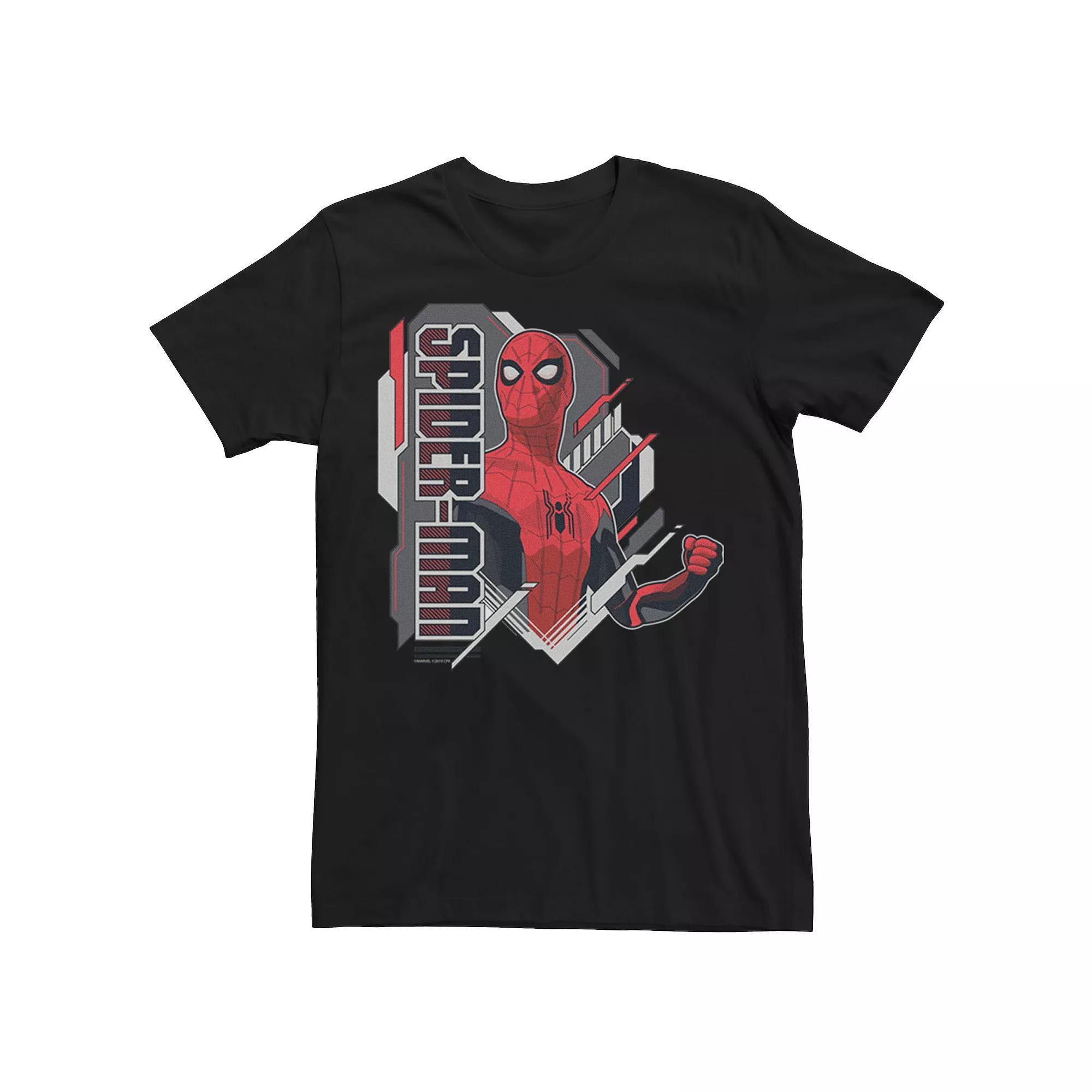 Mens Marvel Spider-Man Far From Home Comic Poster Graphic Tee Red Grey Product Image