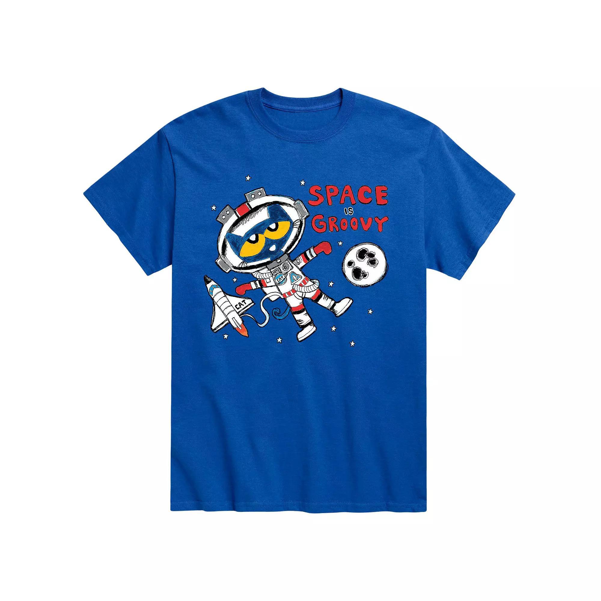 Men's Pete The Cat Space Is Groovy Tee, Size: XXL, Athletic Grey Product Image