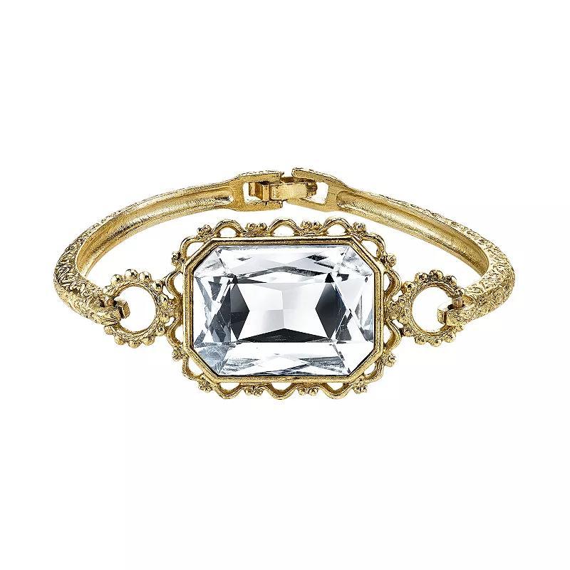1928 Rectangle Filigree Bracelet, Womens Silver Tone Product Image