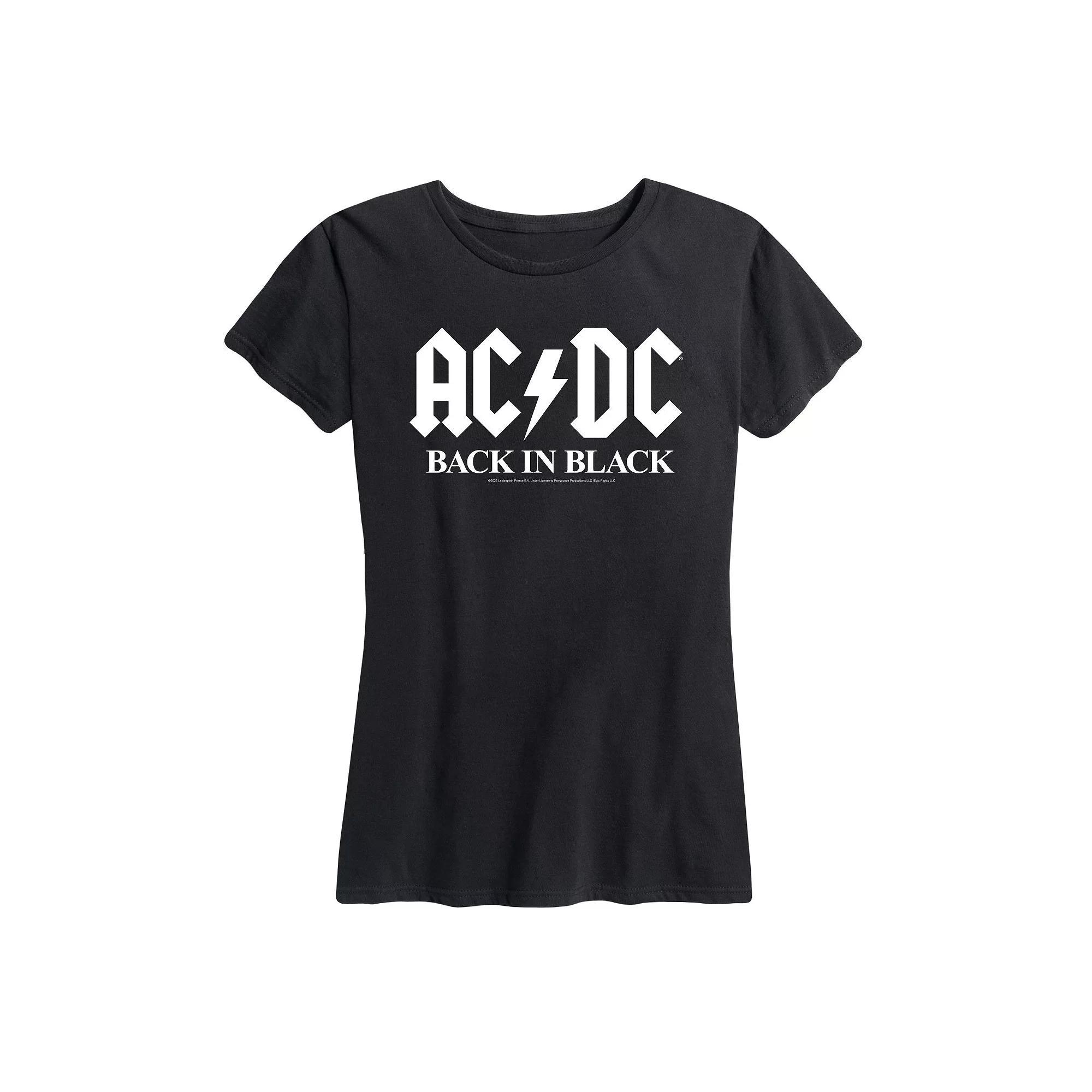 Womens ACDC Back Graphic Tee, Girls Product Image