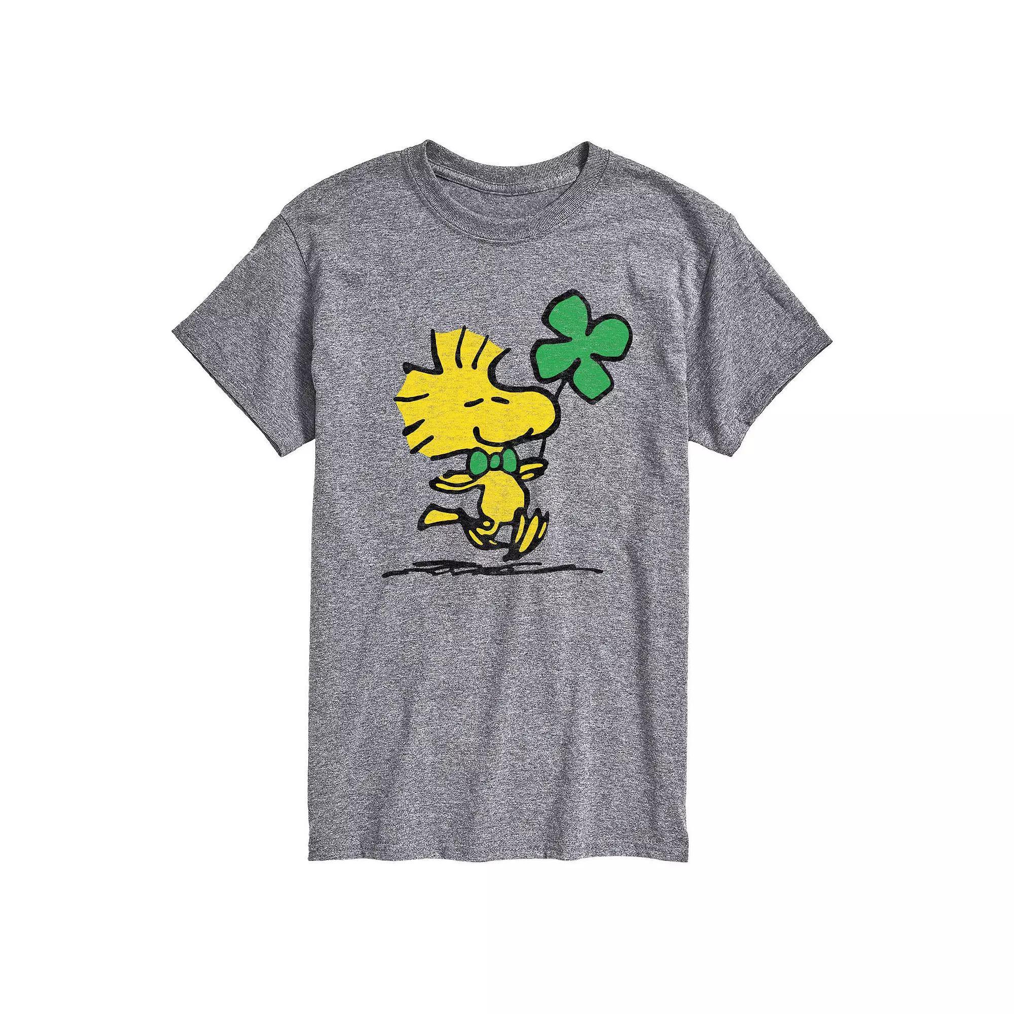 Big & Tall Peanuts Woodstock & Clover Graphic Tee, Mens Grey Gray Product Image
