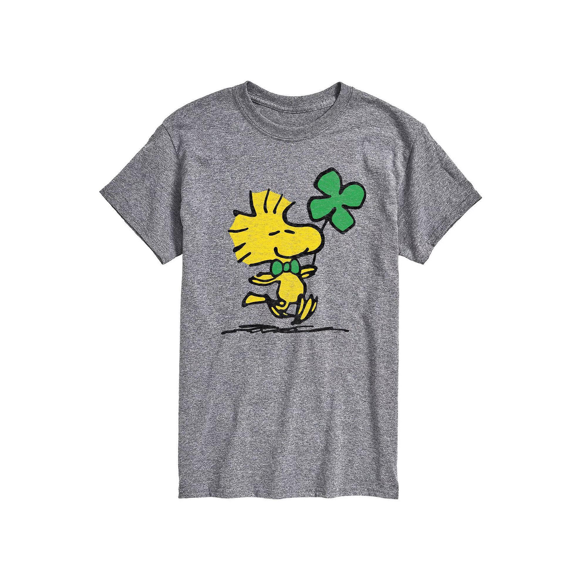 Big & Tall Peanuts Woodstock & Clover Graphic Tee, Mens Grey Gray Product Image