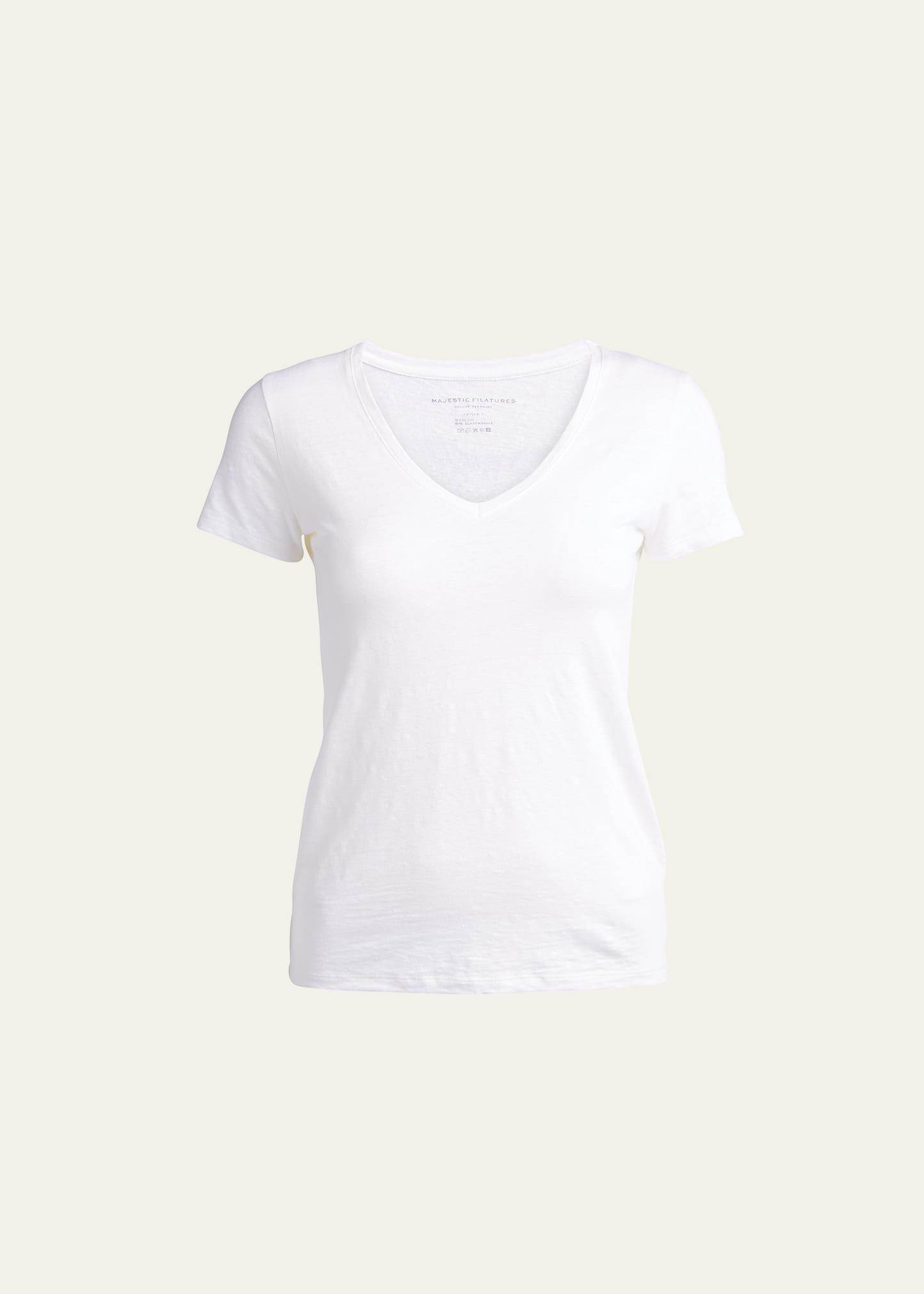 Majestic Filatures V Neck Tee Product Image
