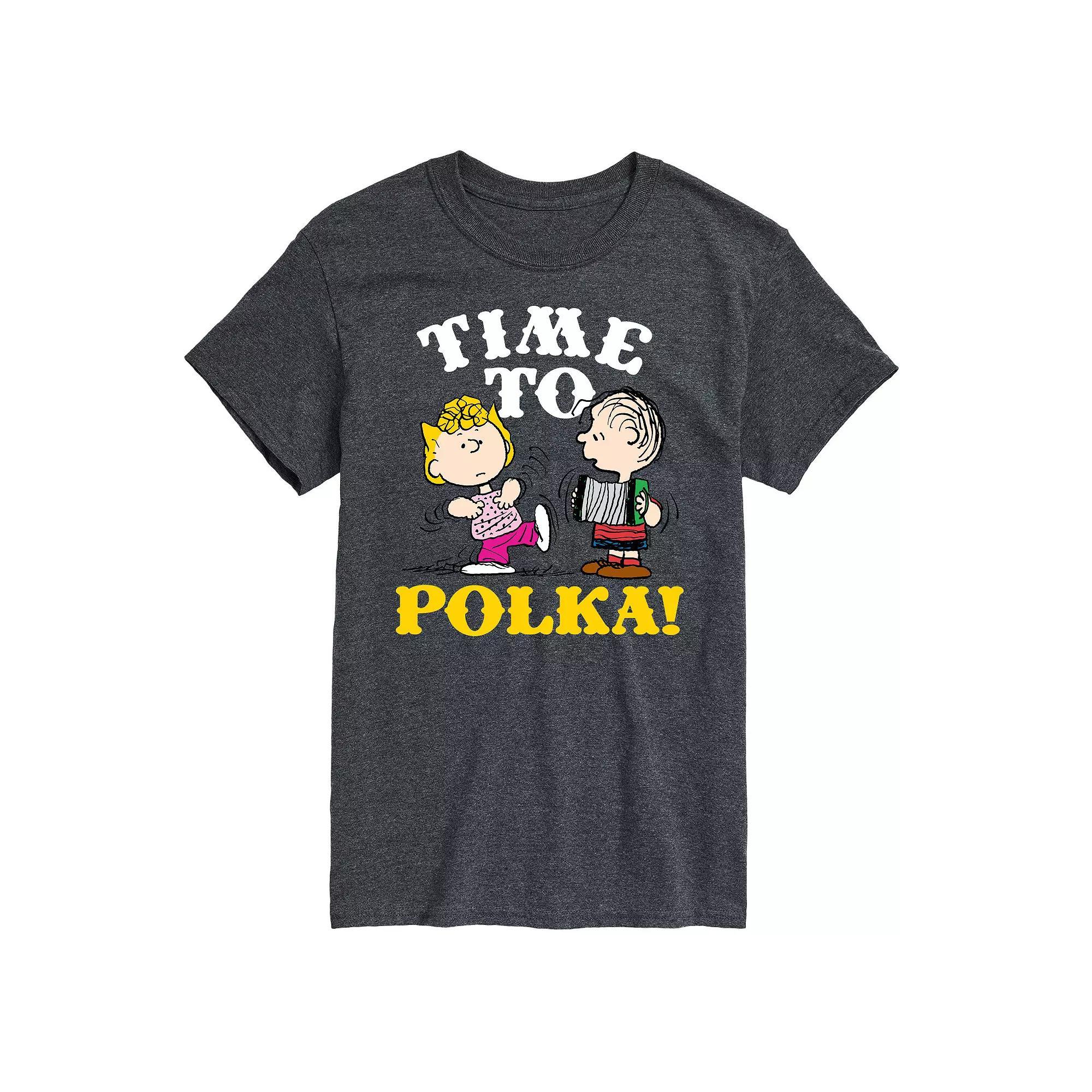 Big & Tall Peanuts Time To Polka Graphic Tee, Mens Blue Product Image