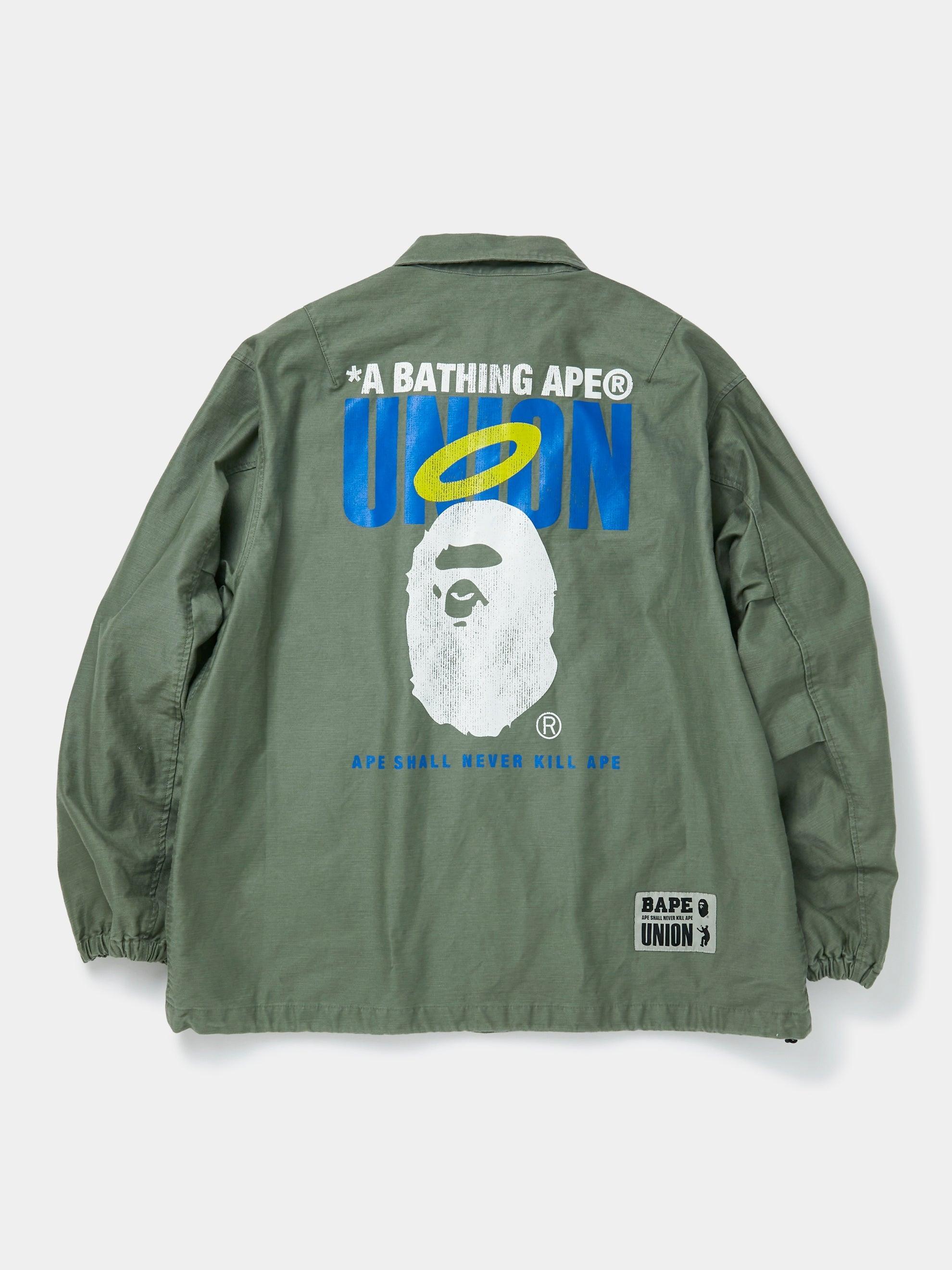 BAPE x UNION Coaches Jacket (Olive Drab) Product Image