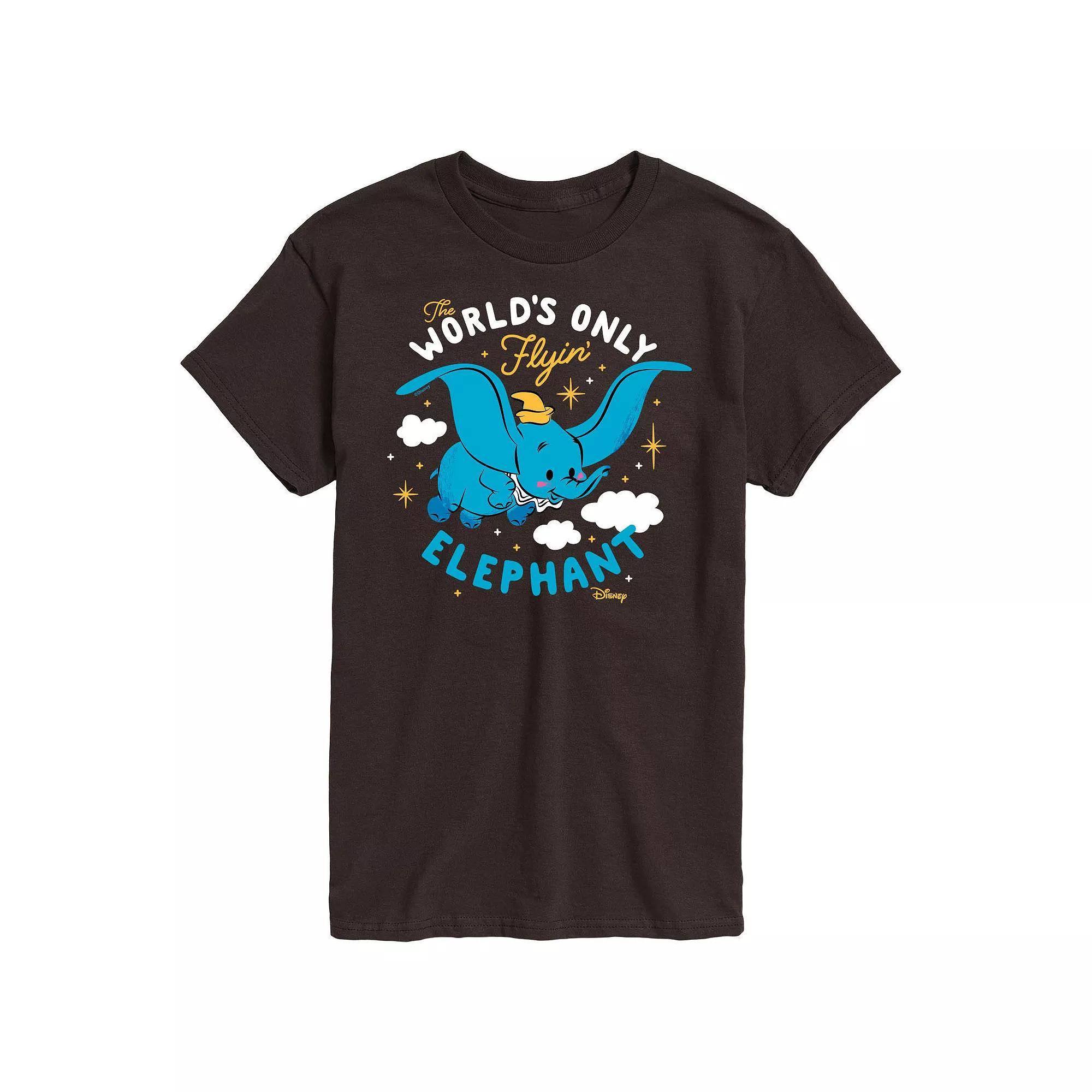 Disneys Dumbo Mens Flying Elephant Graphic Tee Product Image