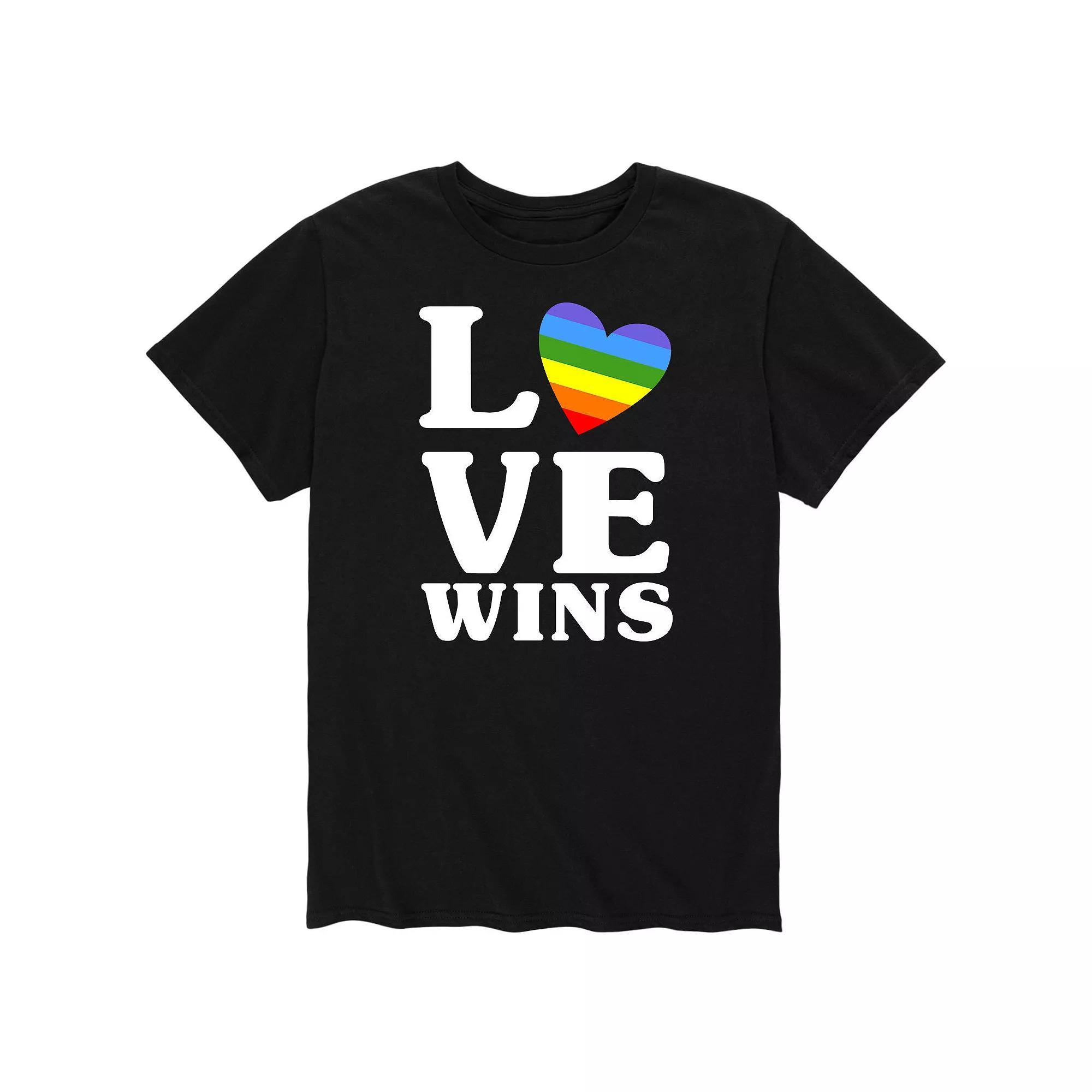Men's Love Wins Tee, Size: Small, Black Product Image