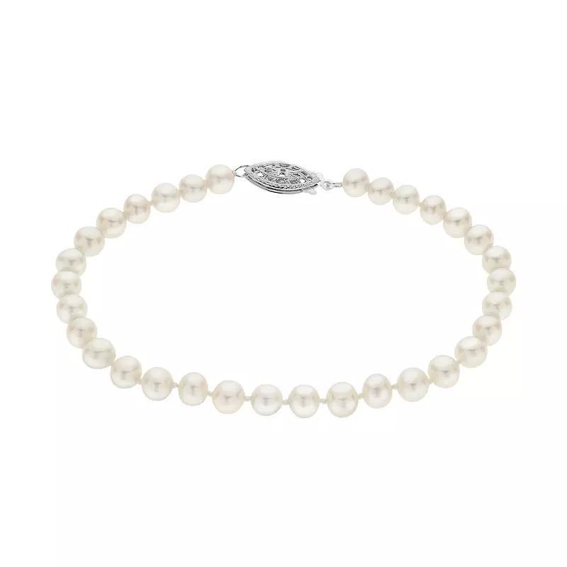 PearLustre by Imperial 5-5.5 mm Freshwater Cultured Pearl Bracelet - 7.5 in., Womens White Product Image
