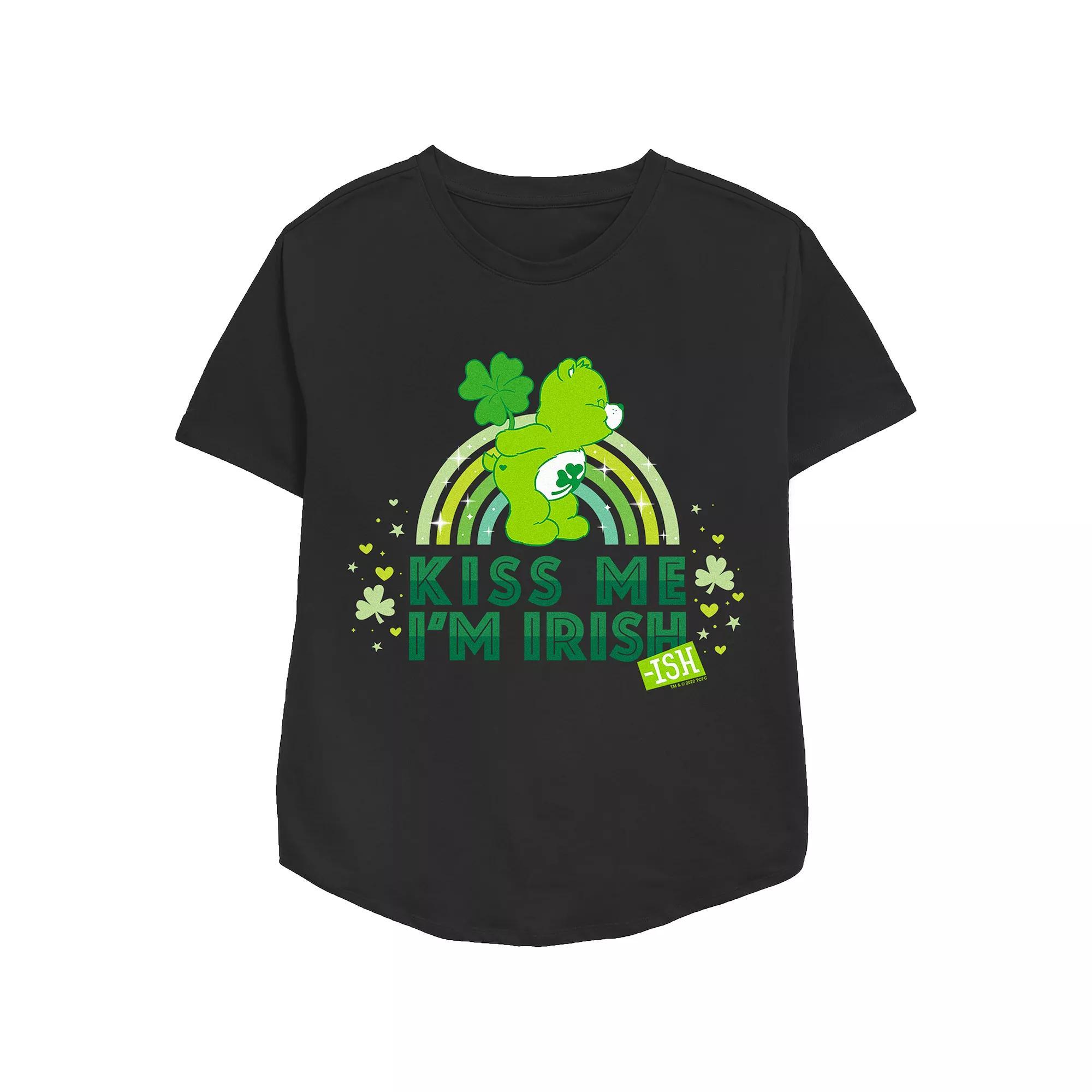Women's Care Bears Kiss Me I'm Irish Graphic Tee, Girl's, Size: Small, White Product Image