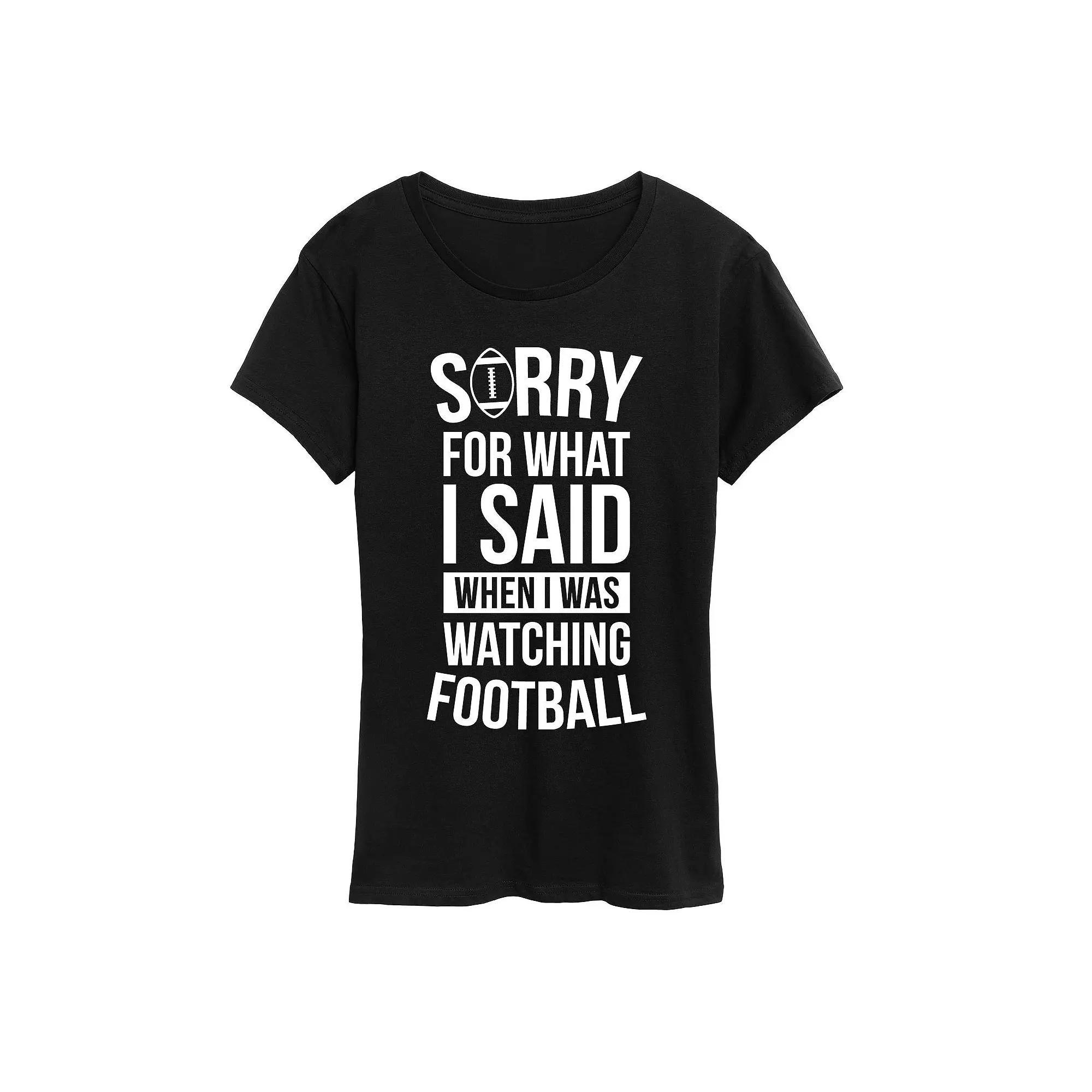 Womens Watching Football Graphic Tee, Girls Product Image