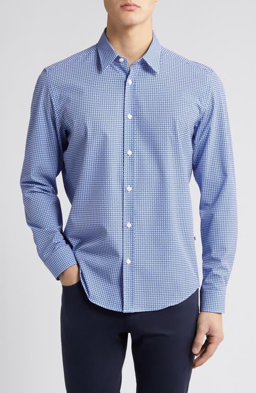 Boss by Hugo Boss Mens Printed Performance-Stretch Regular-Fit Dress Shirt Product Image