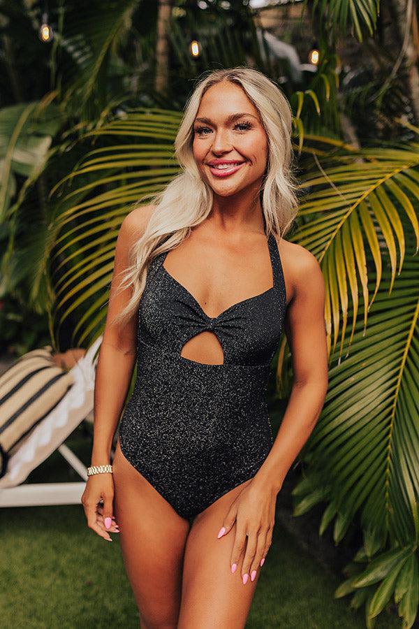 Poolside Glam Shimmer One Piece Swimsuit Product Image
