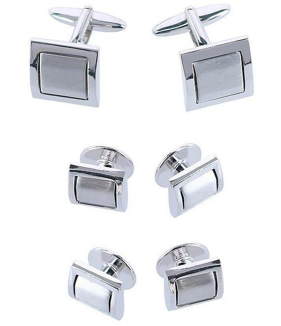 Trafalgar Plaza Square Formal Cuffs & Studs 6-Piece Set Product Image
