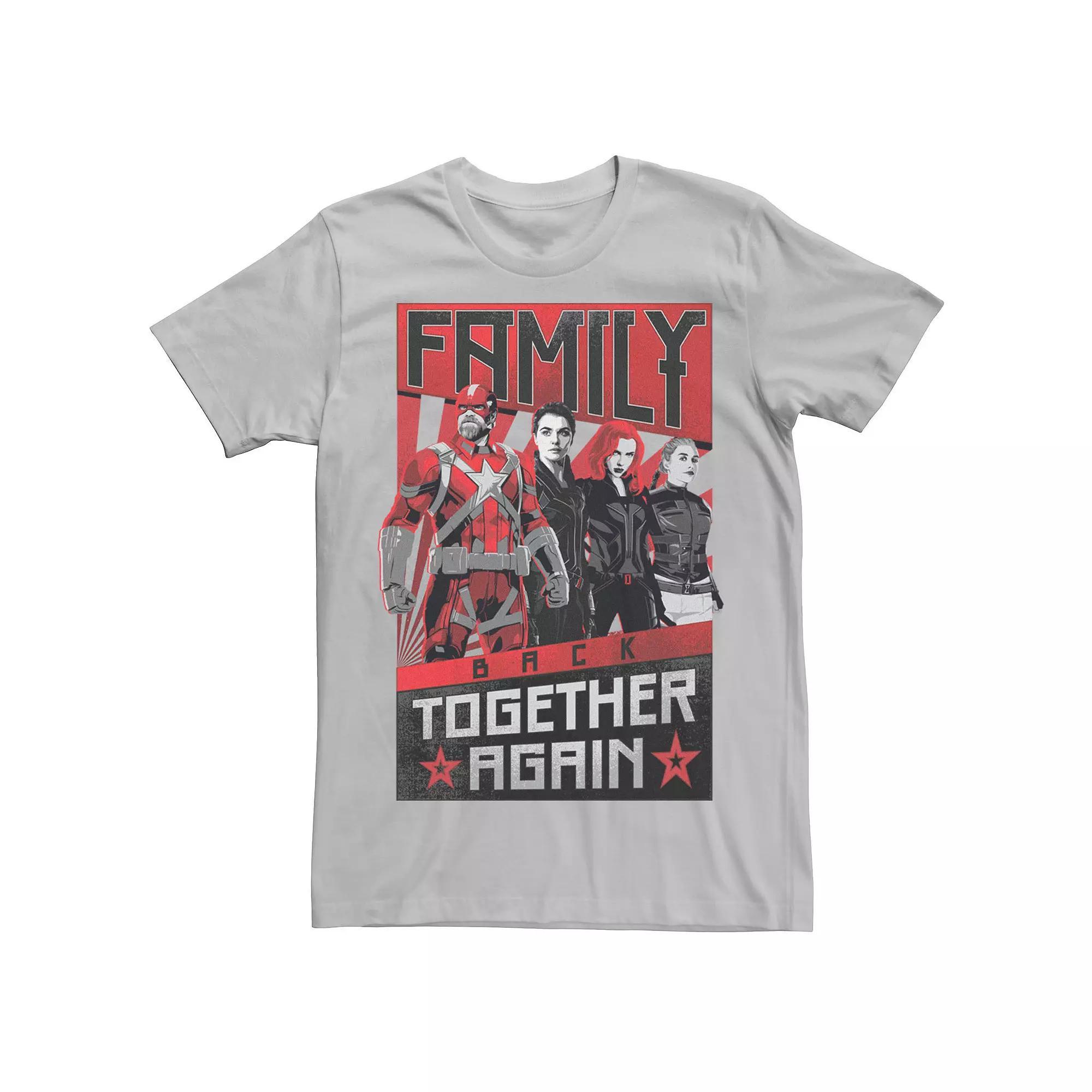 Men's Marvel Black Widow Movie Together Again Tee, Size: XL, Silver Product Image