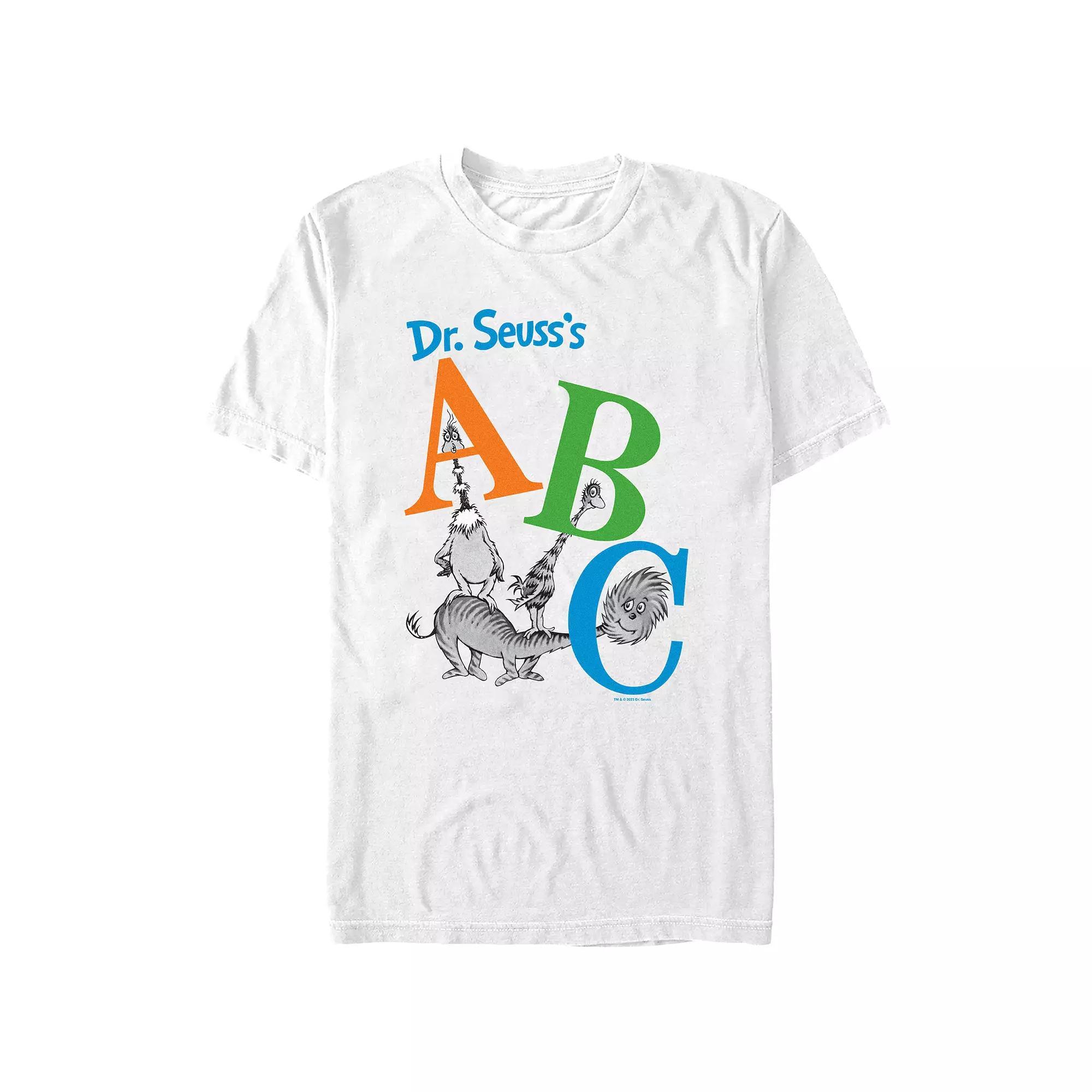 Men's Dr. Seuss ABC Graphic Tee, Size: XXL, White Product Image