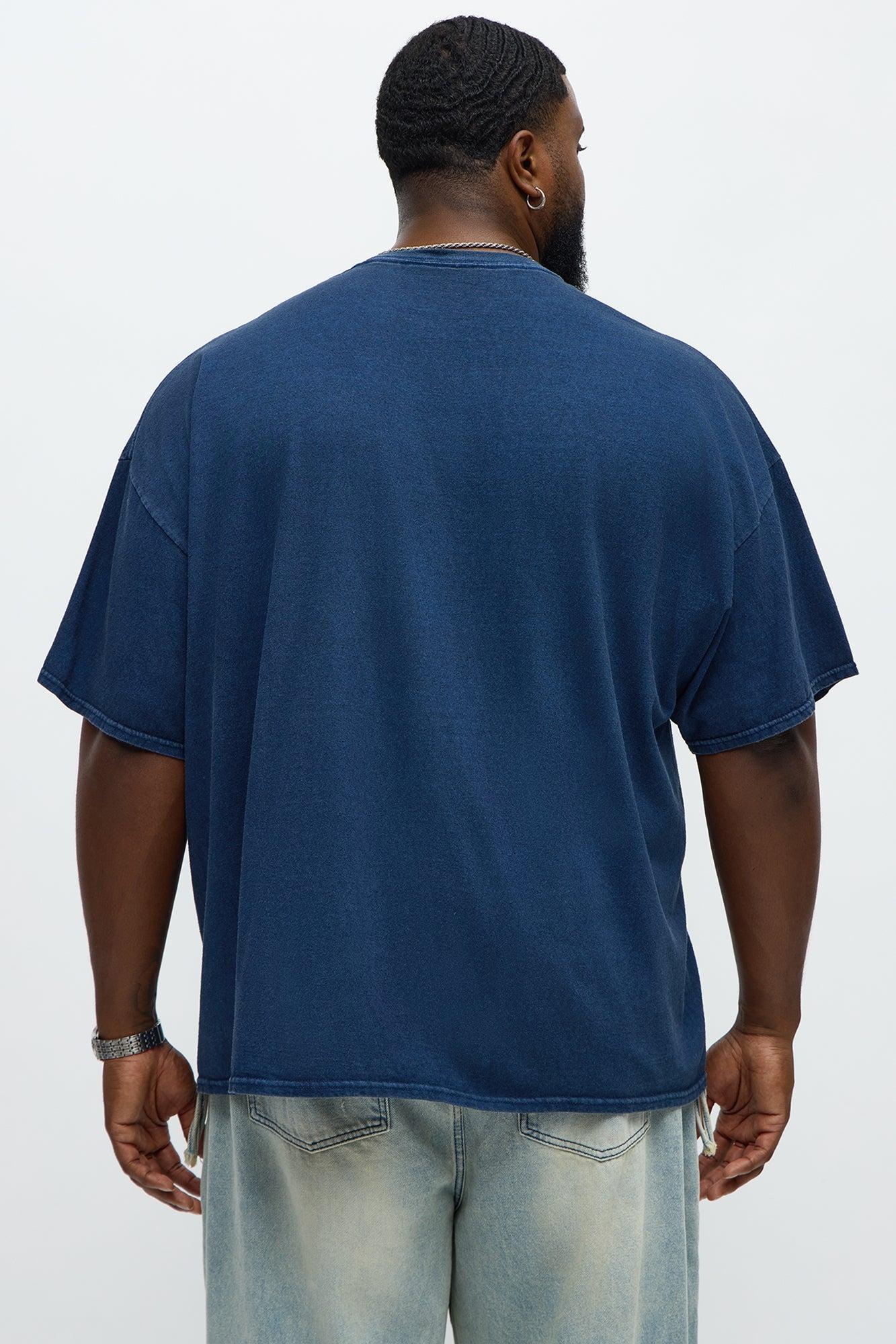 Venice Beach California Oversized Short Sleeve Tee - Navy Wash Product Image