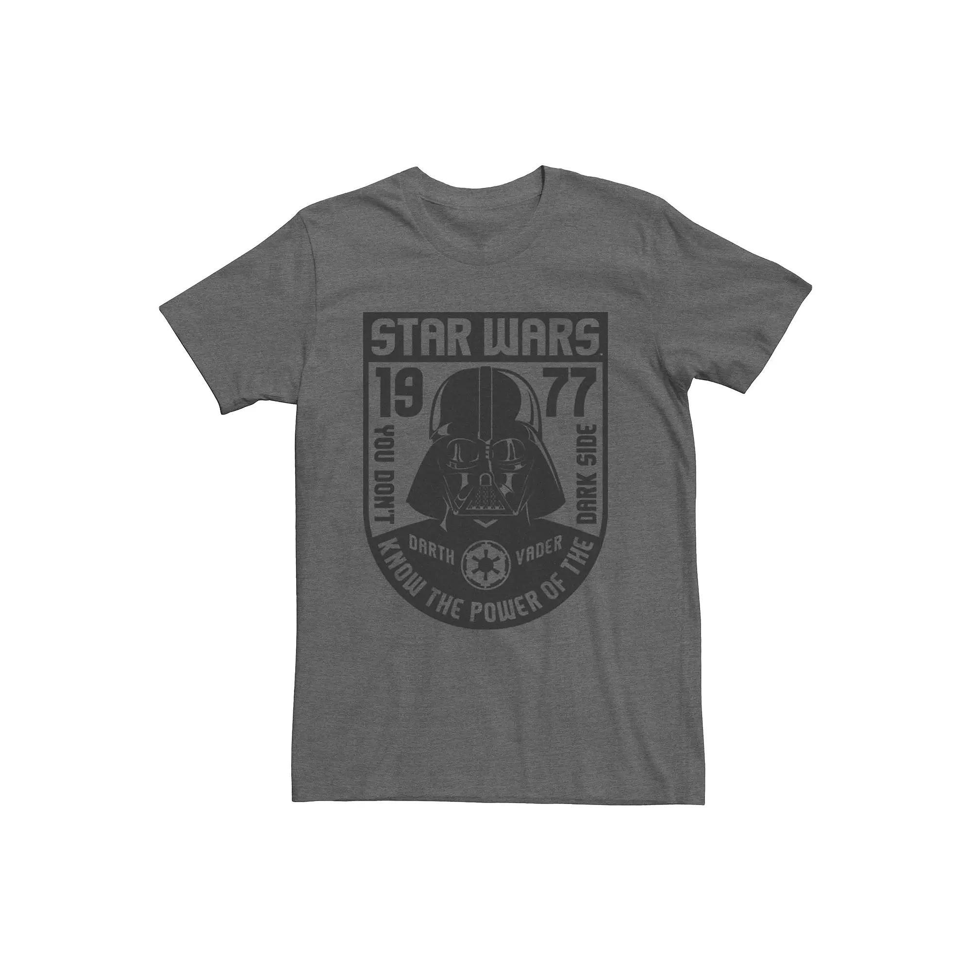 Mens Star Wars Darth Vader Quote Badge Graphic Tee Grey Heather Product Image