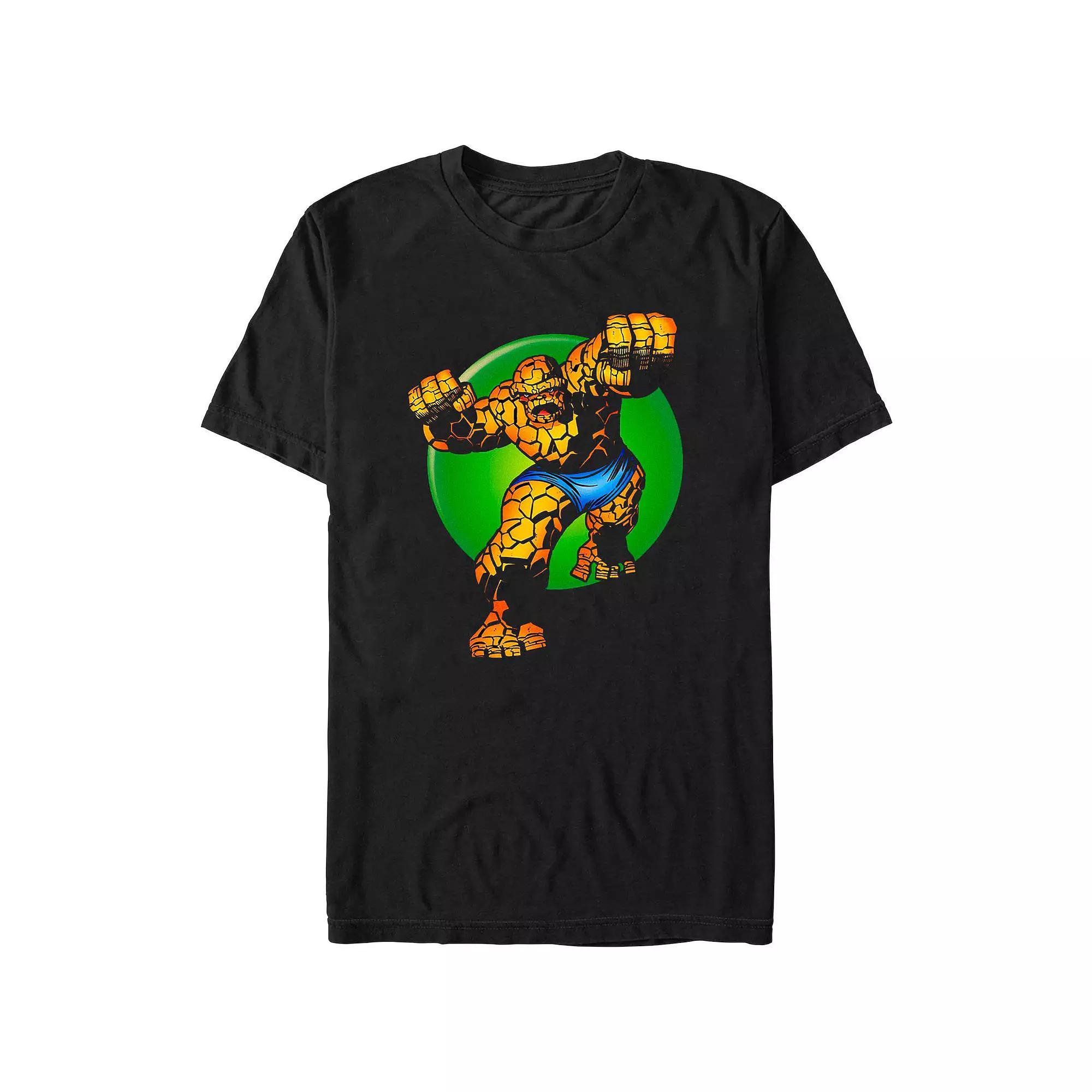 Mens Marvel Fantastic Four The Thing Vintage Poster Graphic Tee Product Image