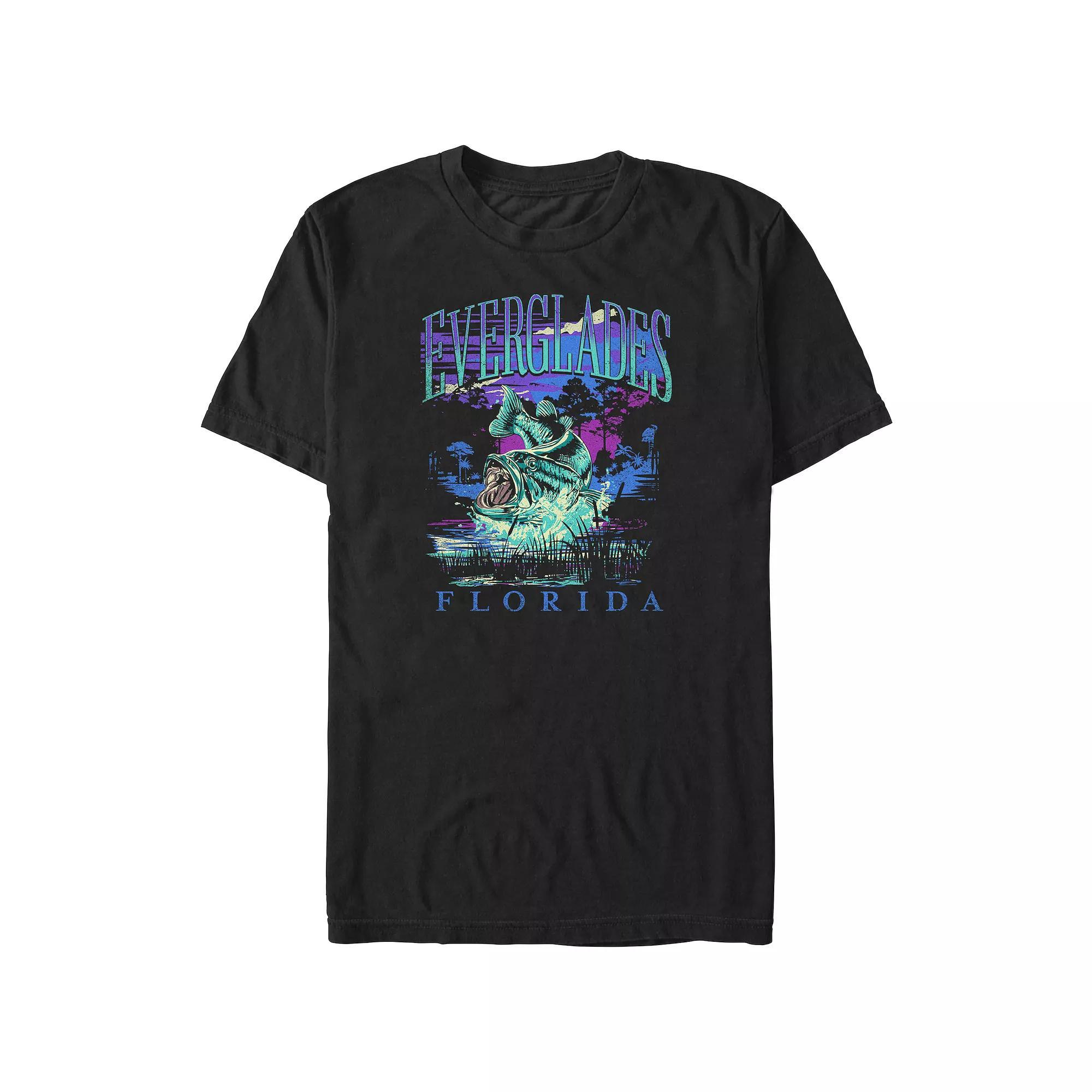 Big & Tall Florida Everglades Graphic Tee, Men's, Size: 4XL Tall, Black Product Image
