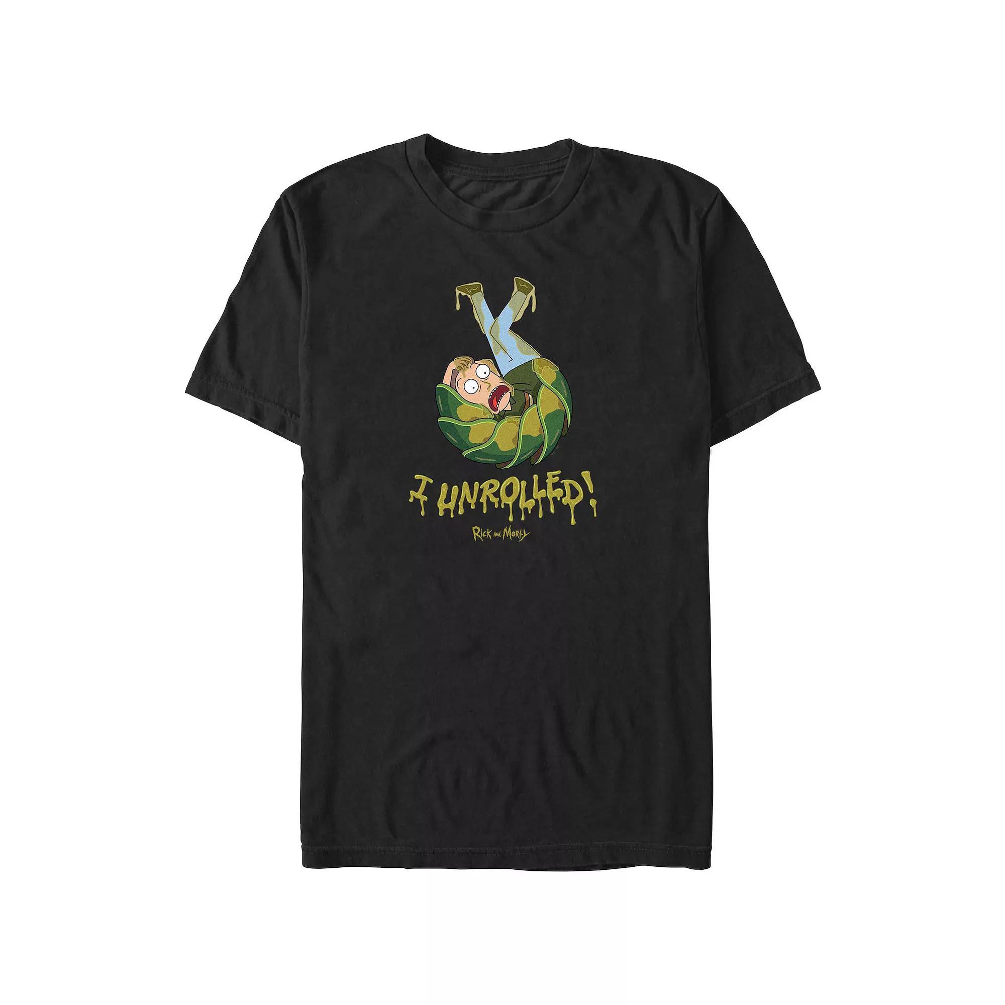 Big & Tall Rick And Morty I Unrolled Graphic Tee, Men's, Size: 4XB, Black Product Image