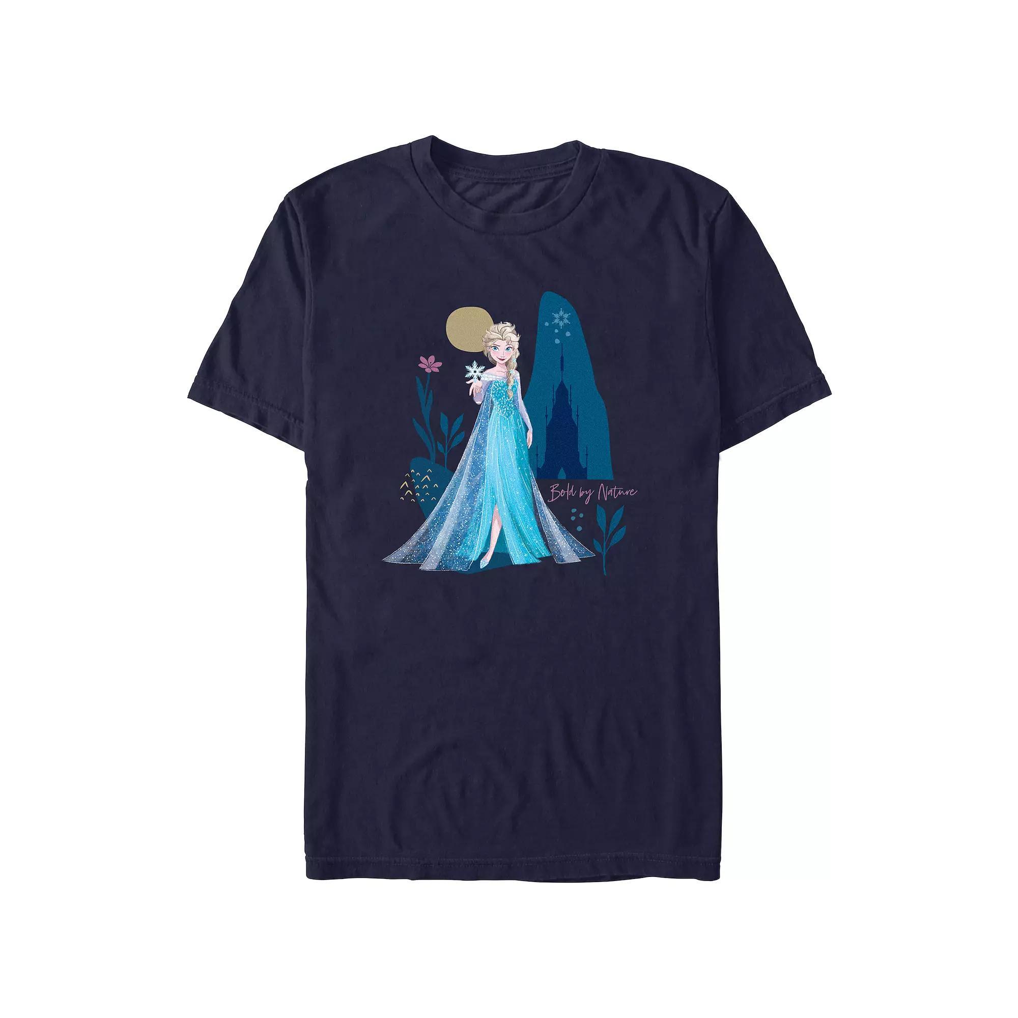 Disney's Frozen Elsa Bold By Nature Men's Graphic Tee, Size: XS, Blue Product Image