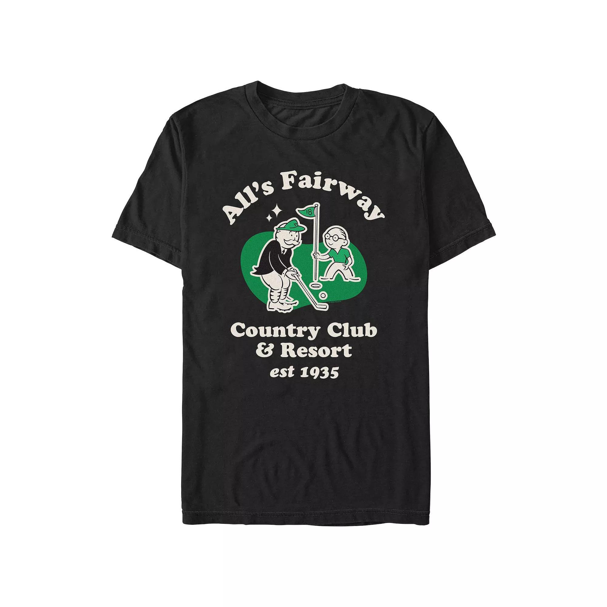 Men's Monopoly All's Fairway Country Club And Resort Graphic Tee, Size: XL, Black Product Image