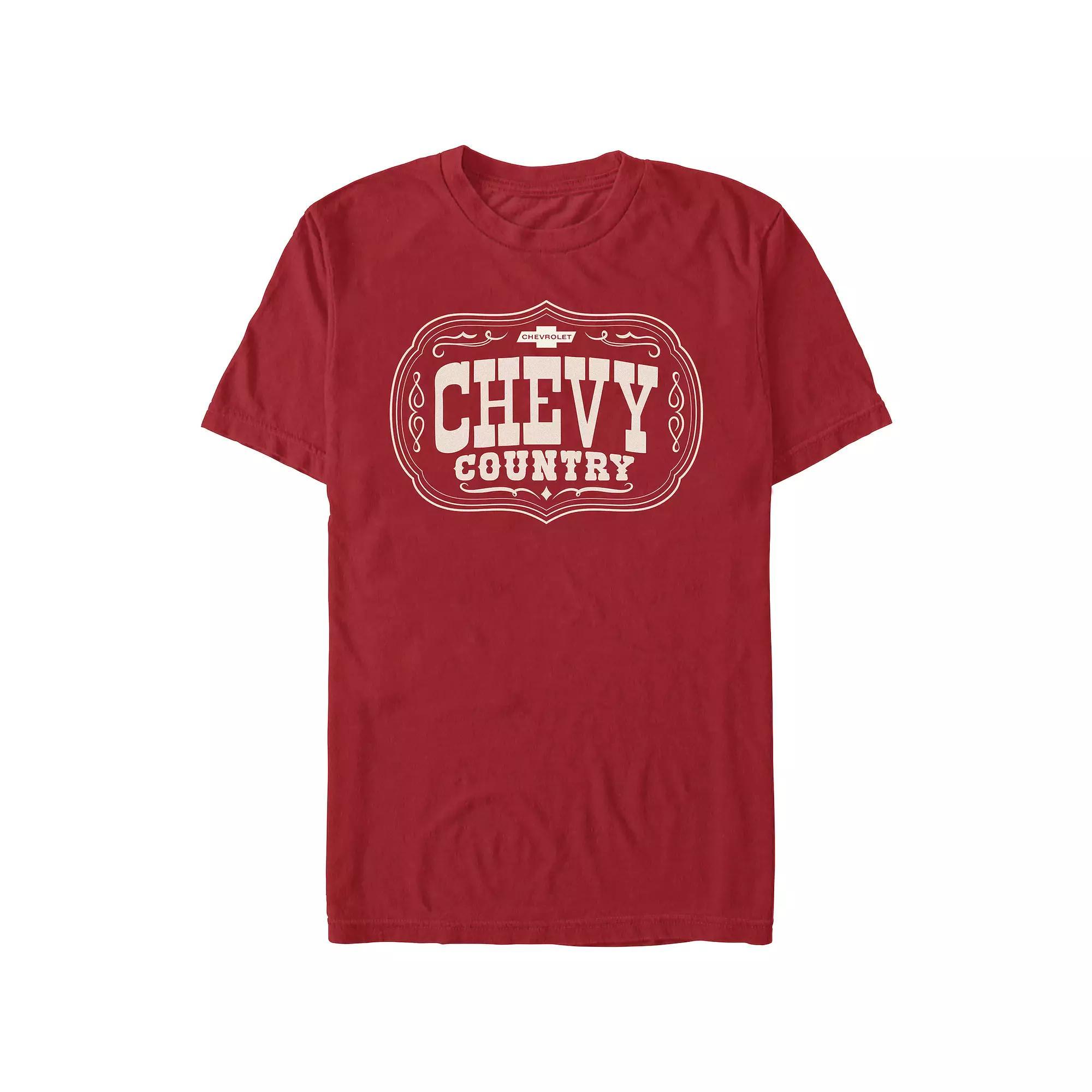 Men's Chevrolet Chevy Country Badge Graphic Tee, Size: XS, Red Product Image