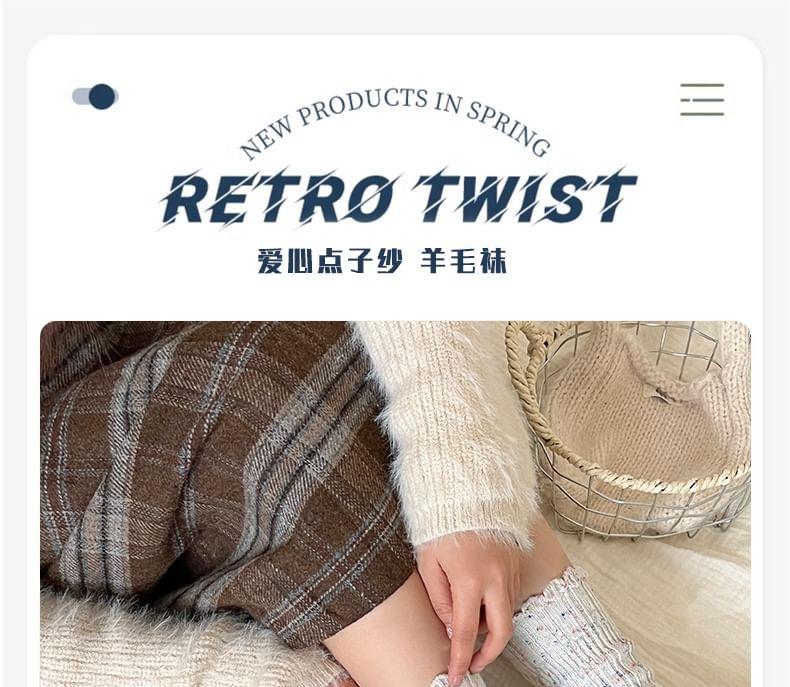 Heart Embroidered Ribbed Socks / Set Product Image