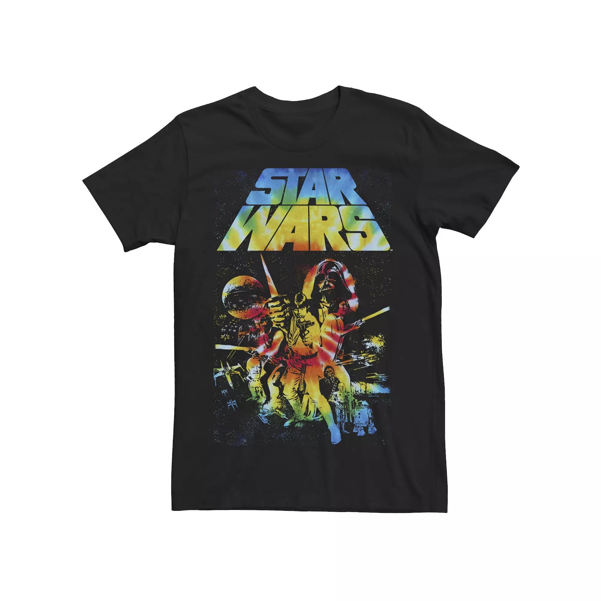 Men's Star Wars Tie-Dye Space Cowboy Tee, Size: XXL, Black Product Image
