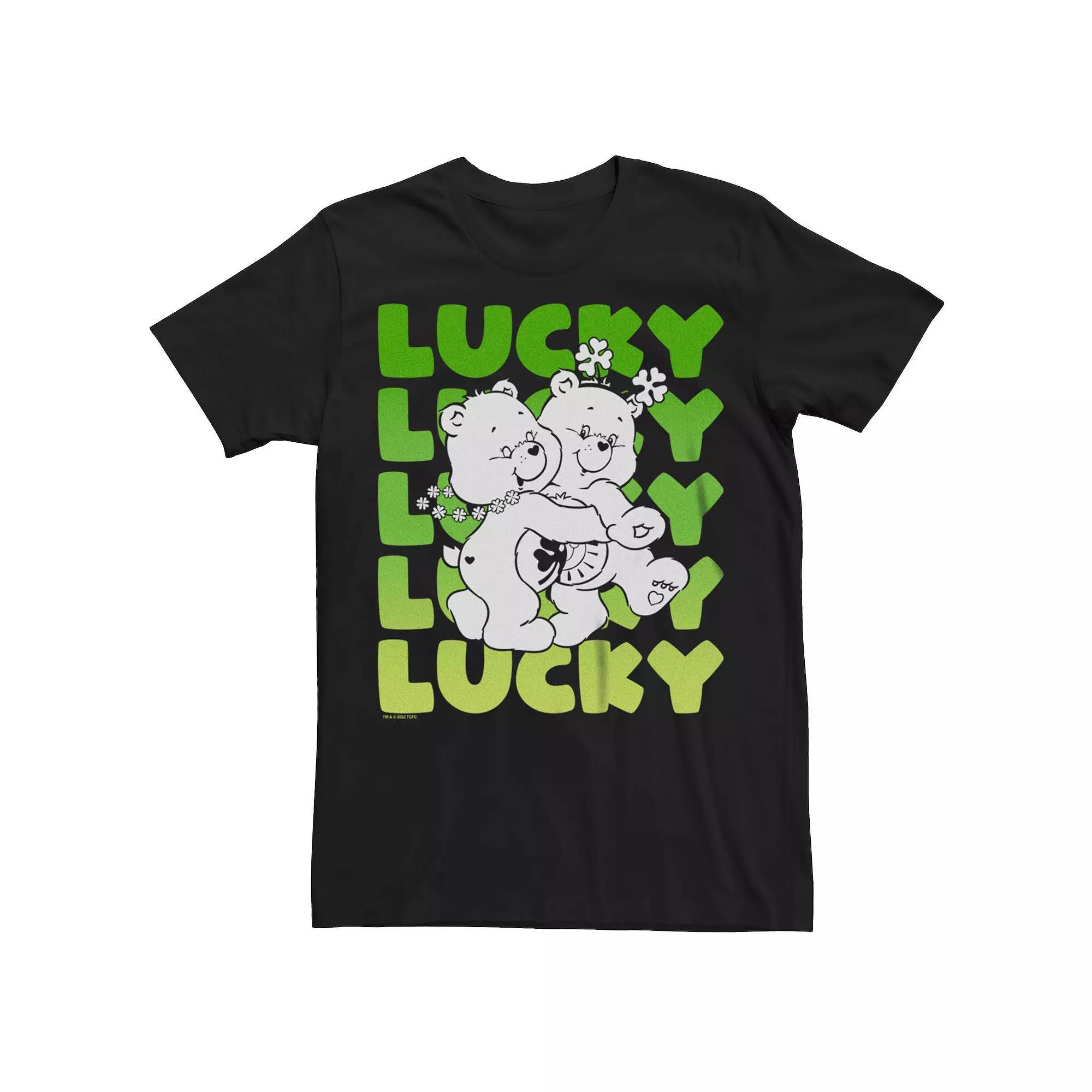 Men's Care Bears Lucky Graphic Tee, Size: Large, Black Product Image