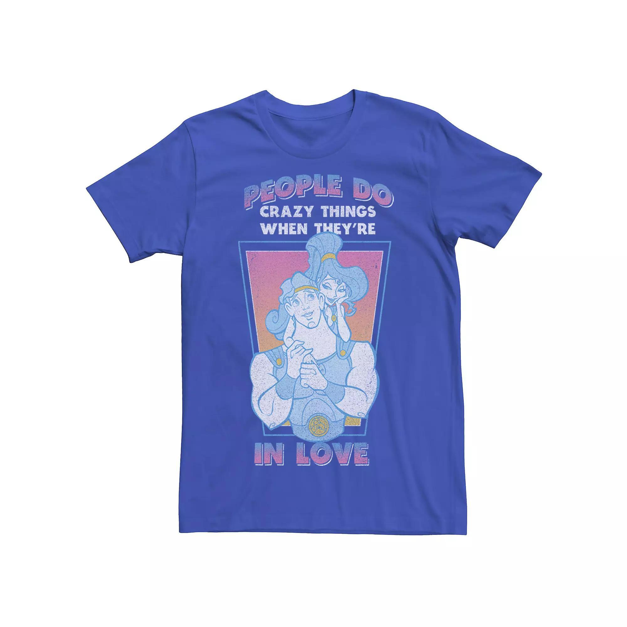 Disney's Hercules Love Quote Valentine's Day Men's Tee, Size: Large, Royal Product Image