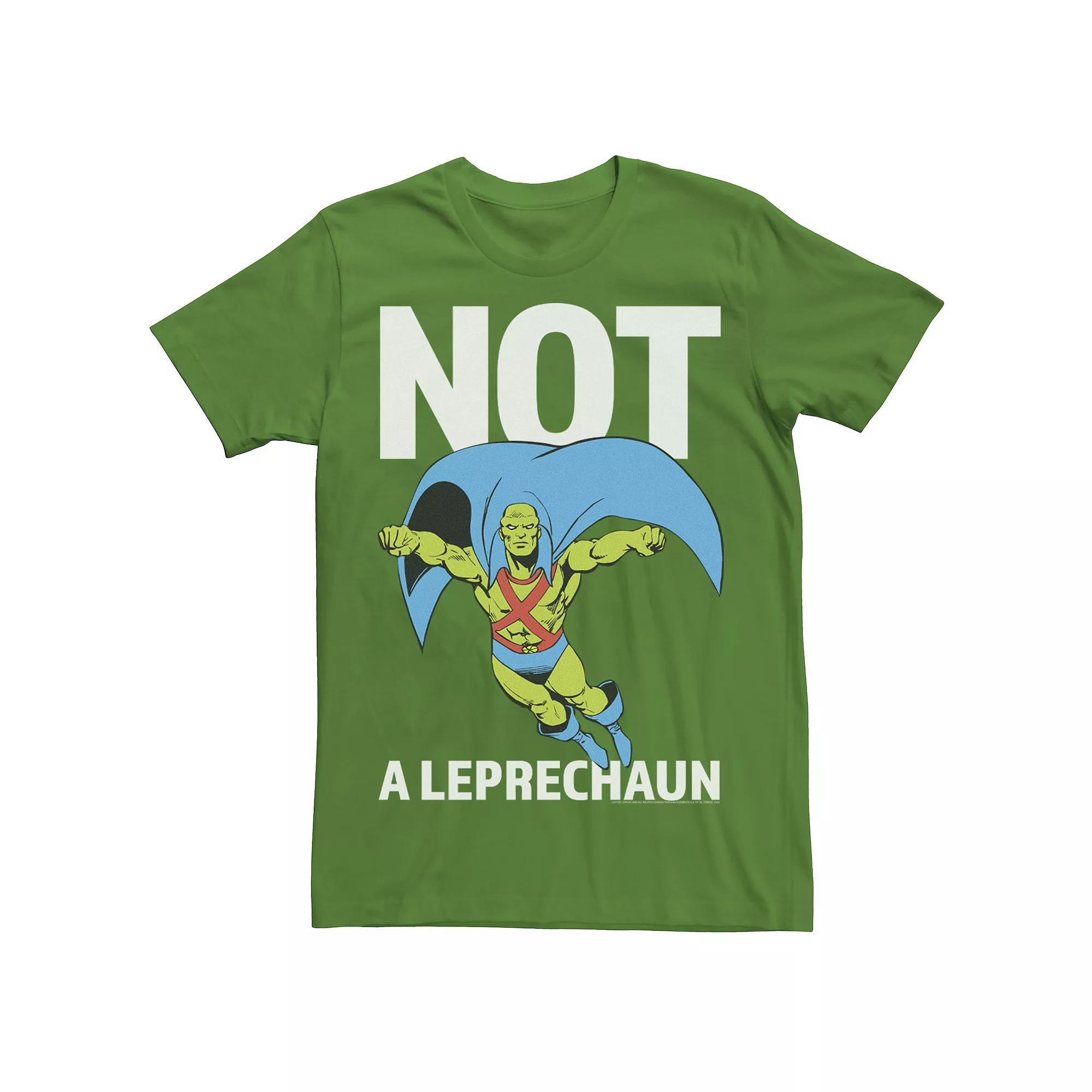 Men's DC Comics St. Patrick's Day Martian Manhunter "Not A Leprechaun" Tee, Size: Large, Kelly Product Image