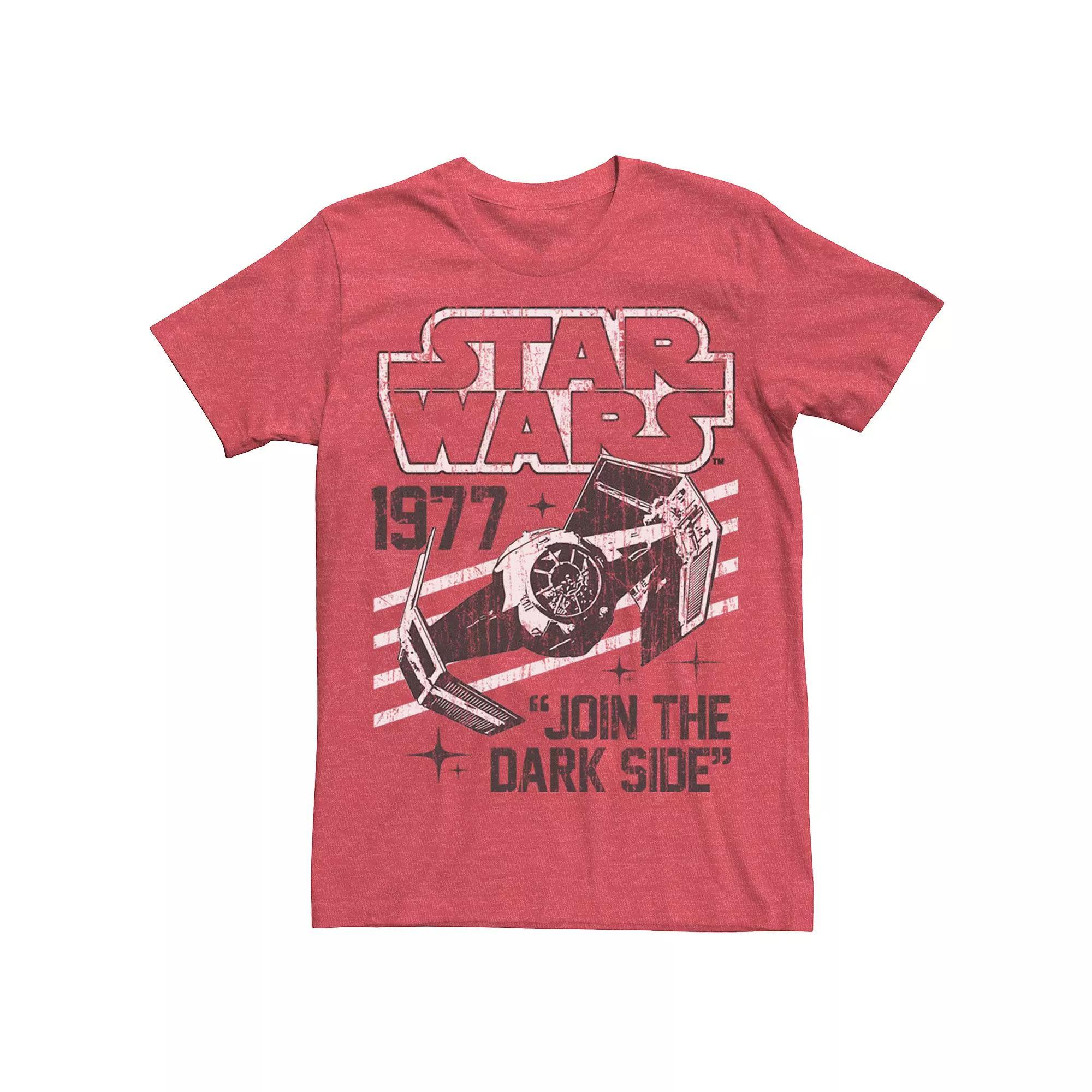 Men's A New Hope Ep4 Vader's Domain Tee, Size: XXL, Red Grey Product Image