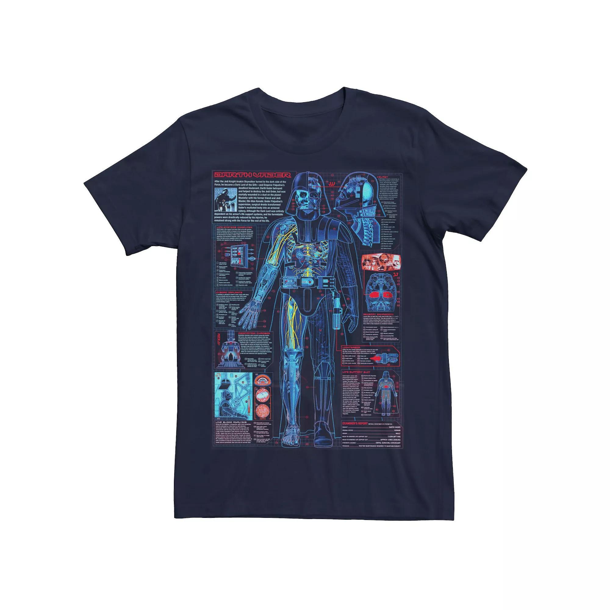Men's Star Wars Darth Vader Blueprint Graphic Tee, Size: Small Product Image