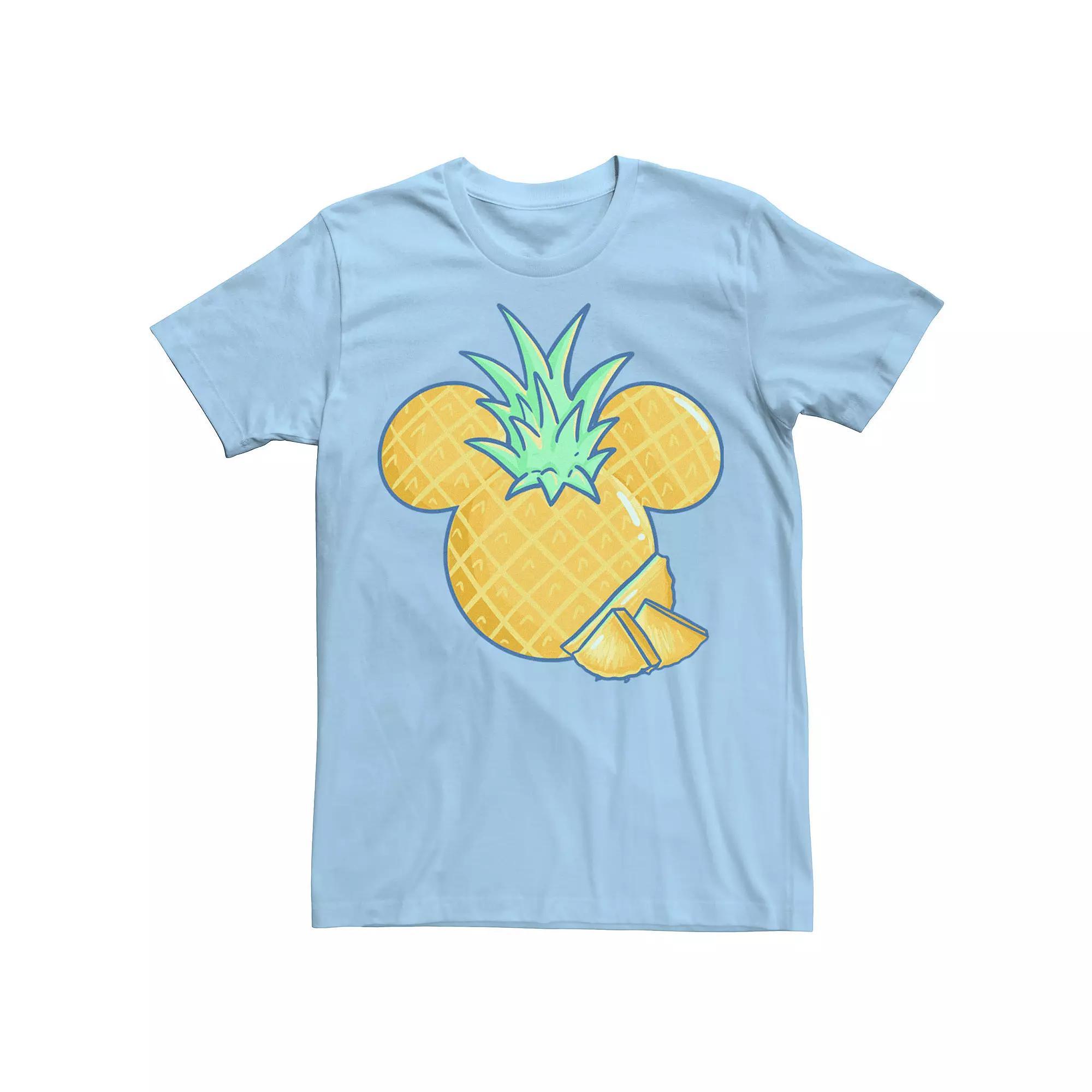 Disney's Mickey & Friends Mickey Pineapple Logo Men's Tee, Size: Large, Light Blue Product Image