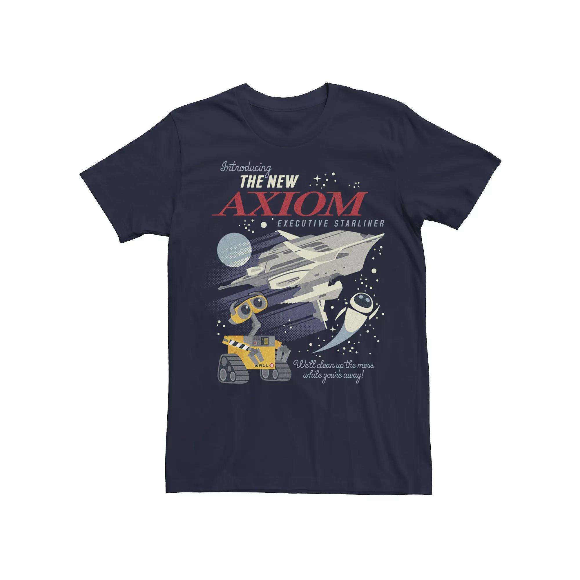 Disney / Pixar's WALL-E Men's Axiom Collage Poster Tee, Size: Large, Blue Product Image