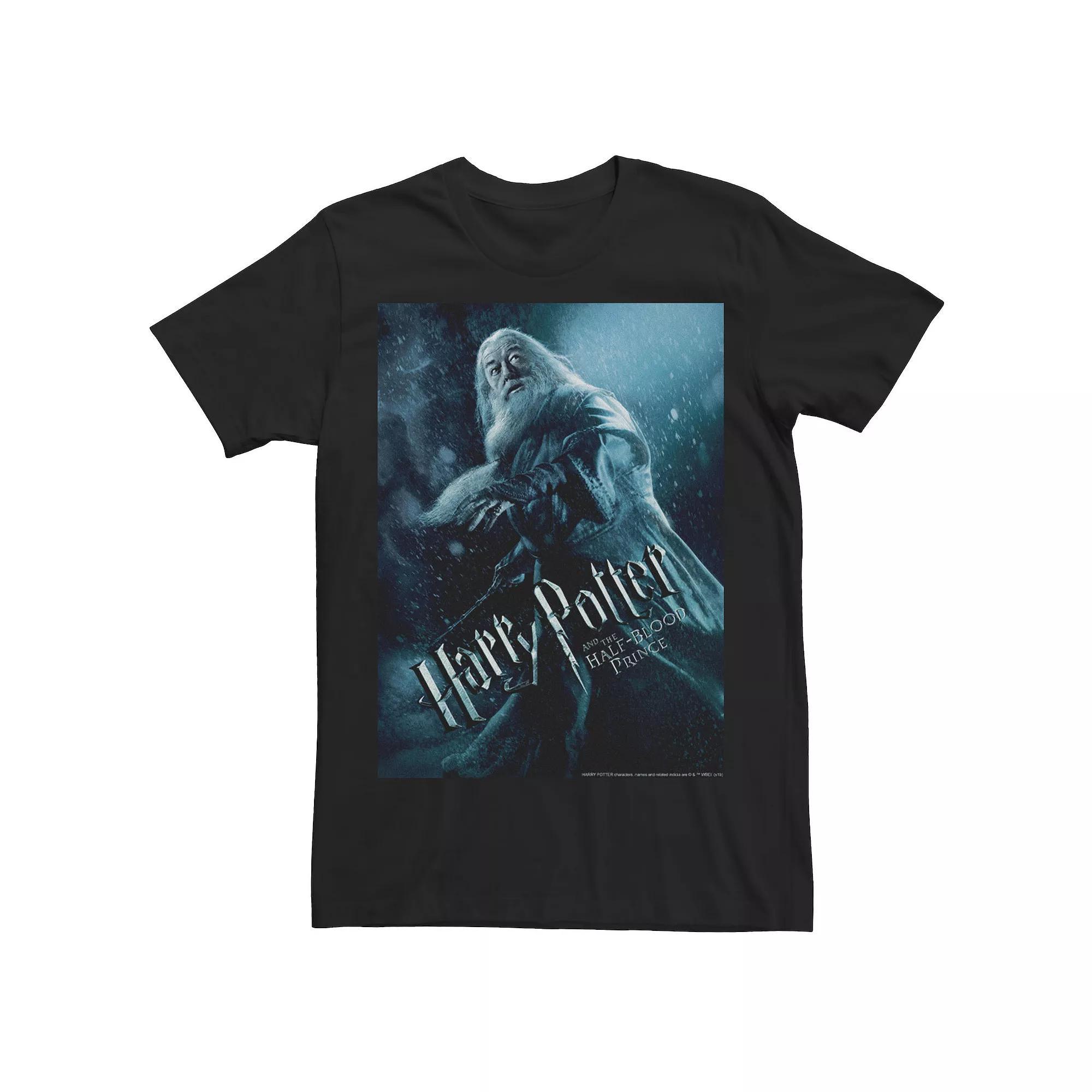 Men's Harry Potter Half-Blood Prince Dumbledore Poster Tee, Size: Medium, Black Product Image
