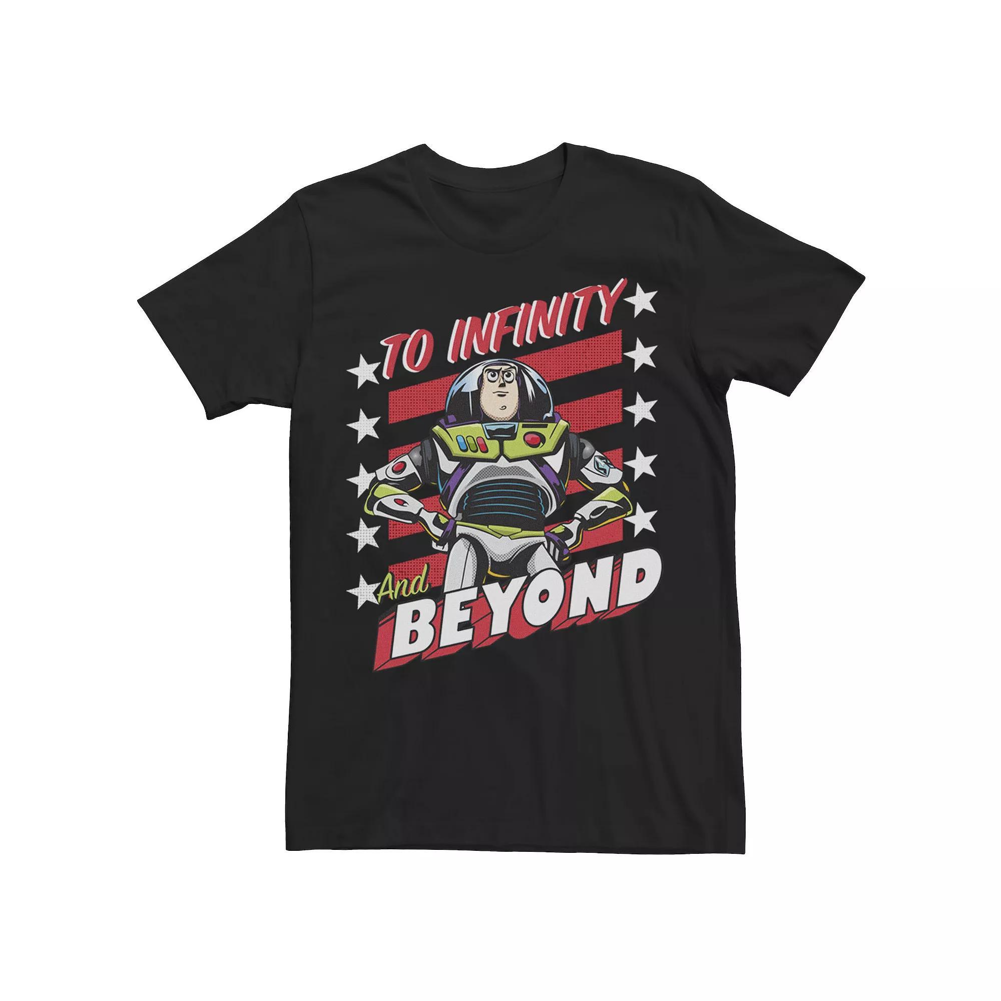 Disney / Pixar's Toy Story Buzz Lightyear Men's Infinity & Beyond Poster Tee, Size: Large, Black Product Image