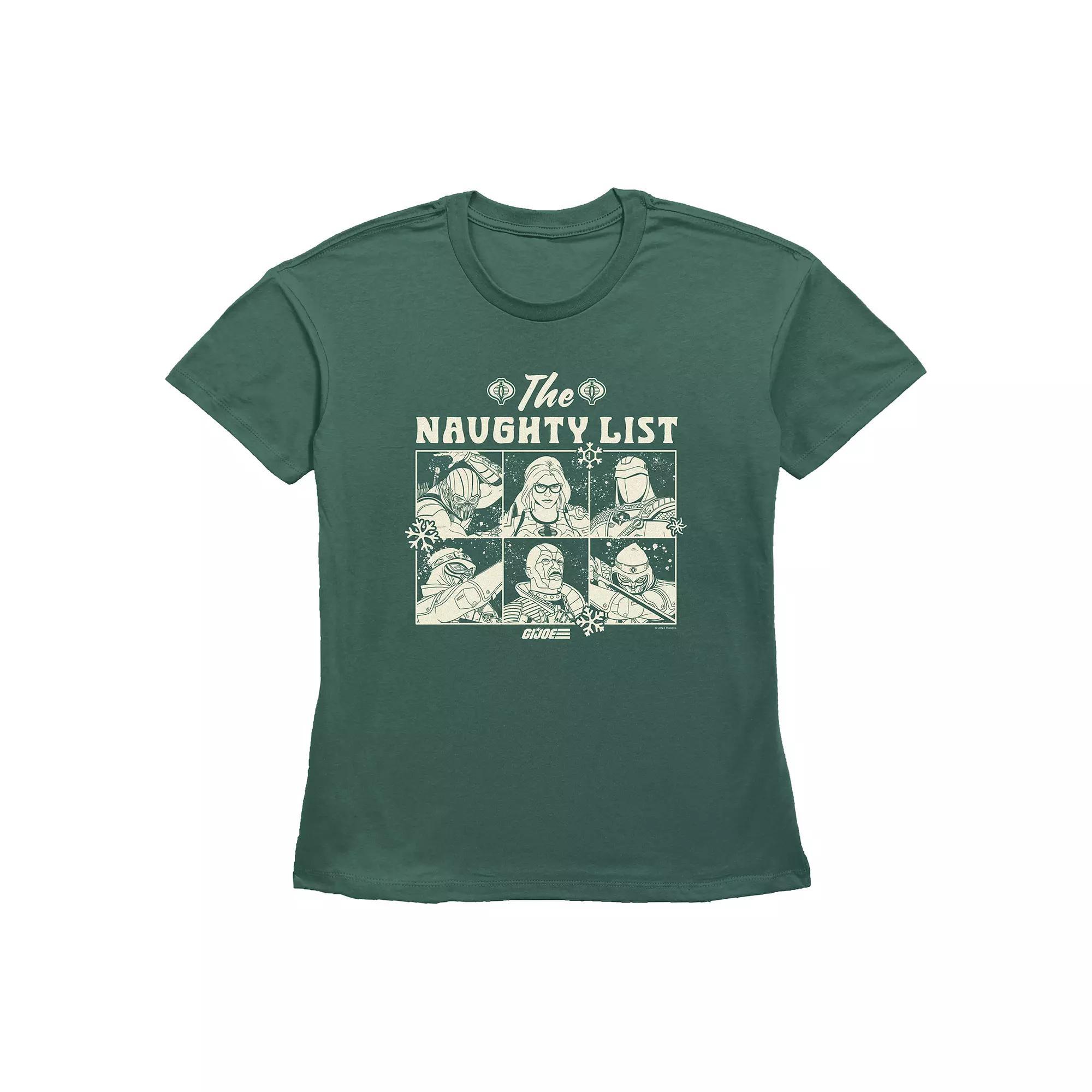 Women's GI Joe The Naughty List Graphic Tee, Size: XXL, Green Product Image