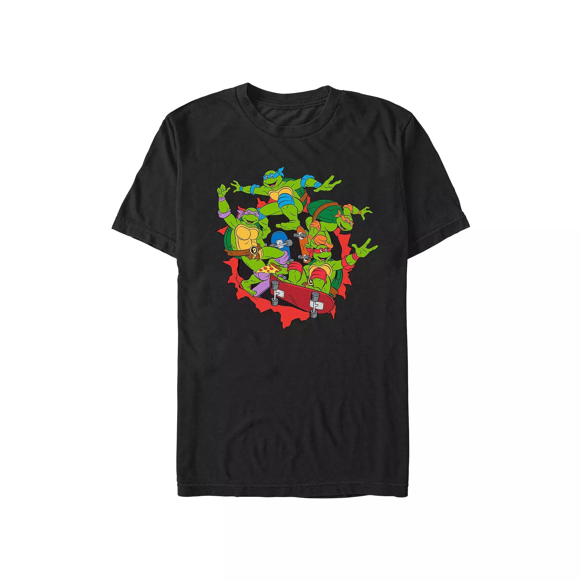 Men's Teenage Mutant Ninja Turtles Crazy Skaters Graphic Tee, Size: Large, Black Product Image