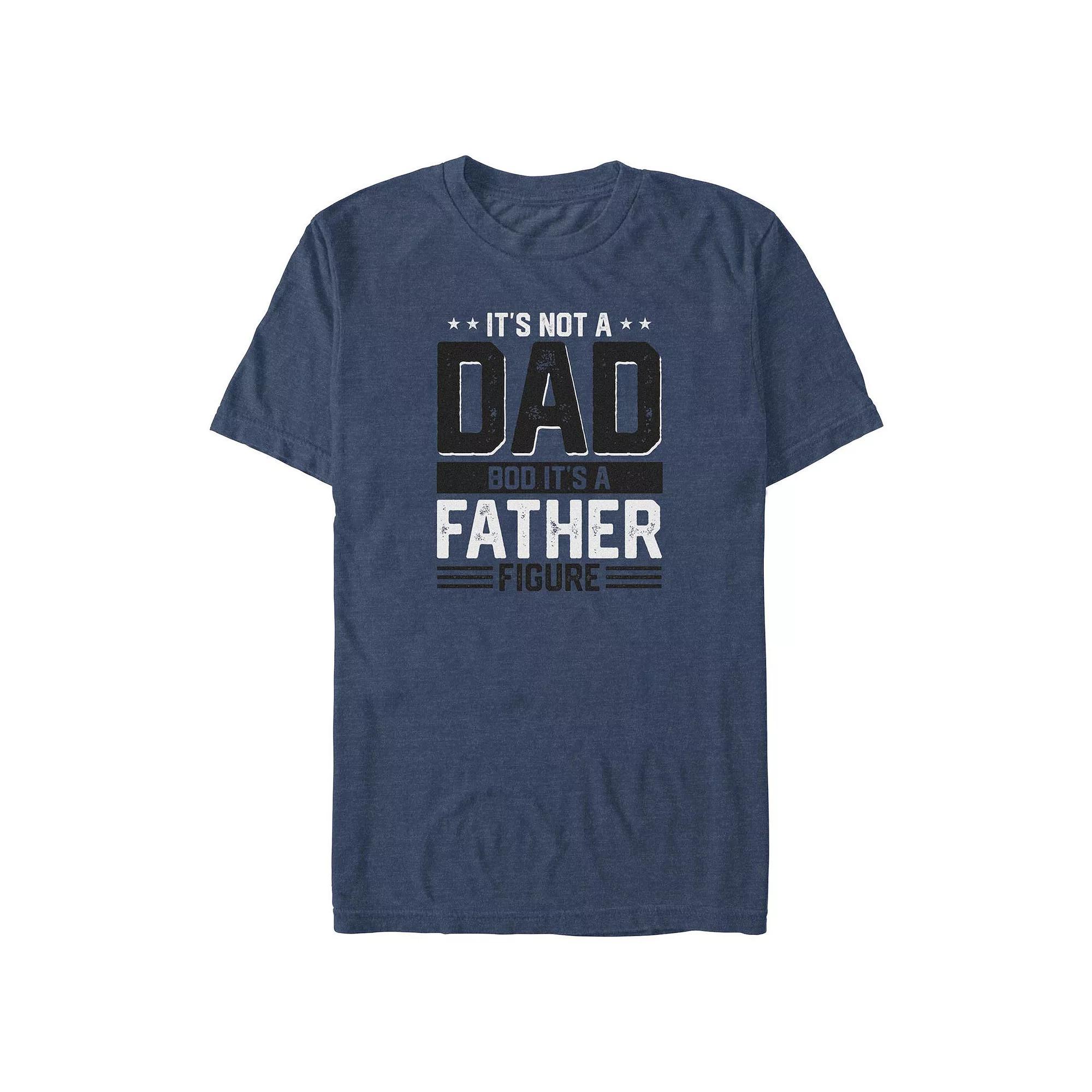 Big & Tall It's Not A Dad Bod It's A Father Figure Graphic Tee, Men's, Size: 4XL, Navy Grey Product Image