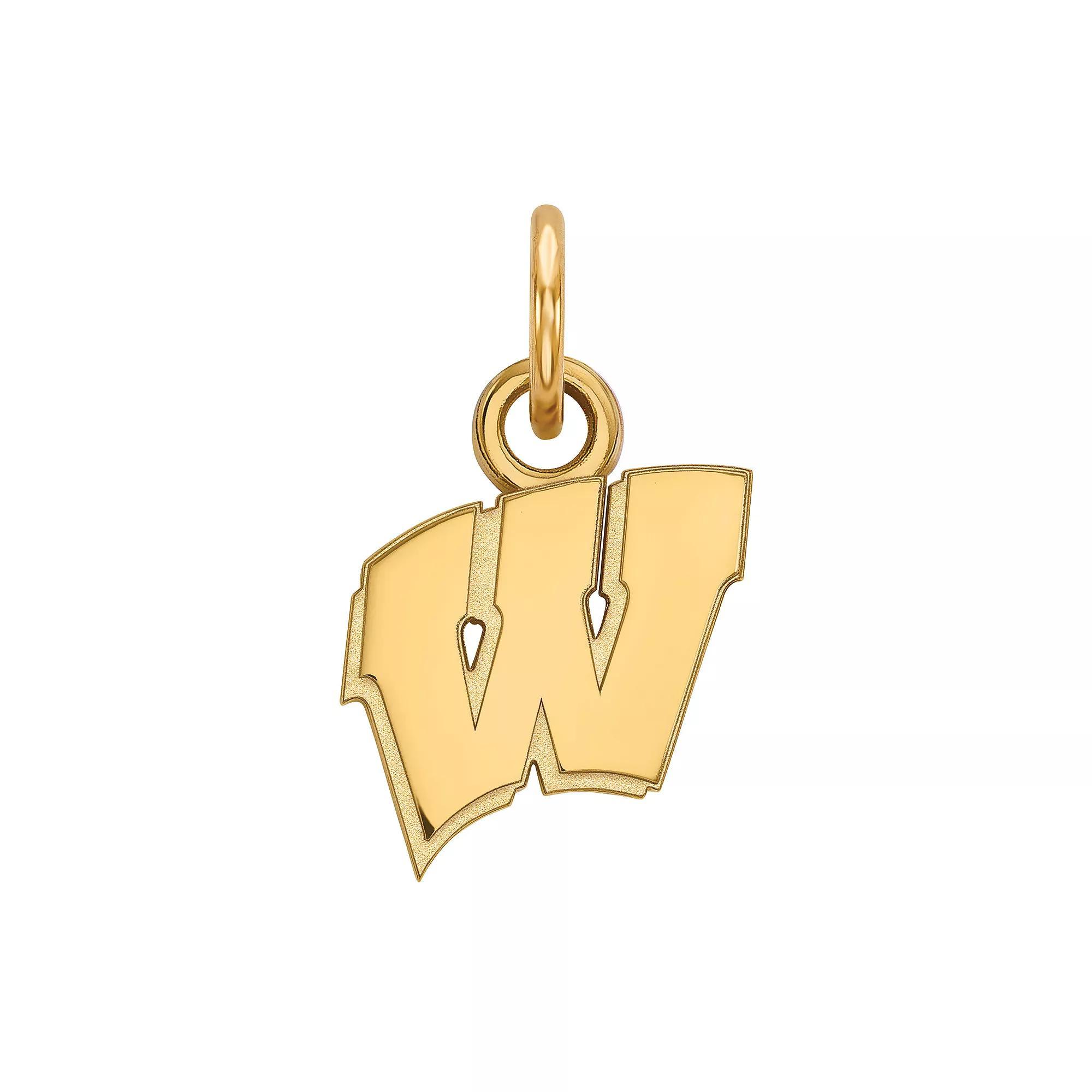 LogoArt 14k Gold over Sterling Silver Wisconsin Badgers Pendant, Women's, Size: 15 mm, 14k Gold Plated Product Image