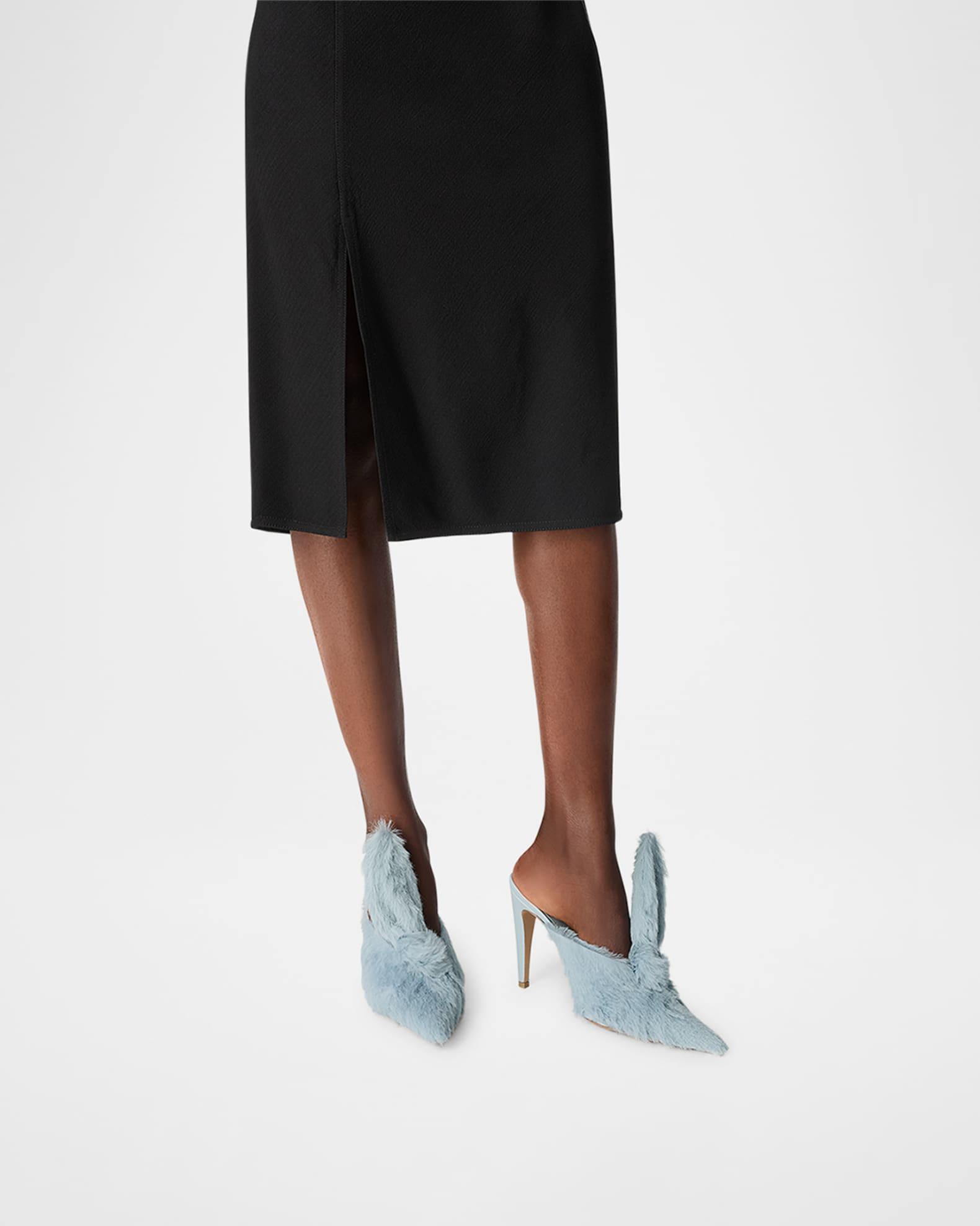 Knotted Calf Hair Mule Pumps Product Image