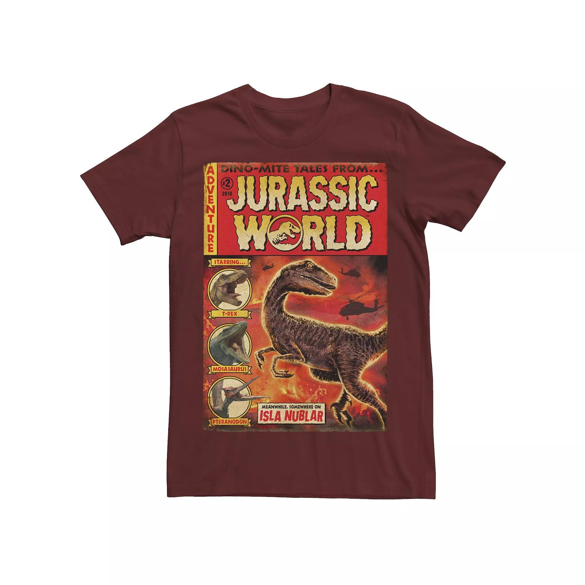Mens Jurassic World Two Dino-Mite Tales Vintage Tee Royal Grey Product Image