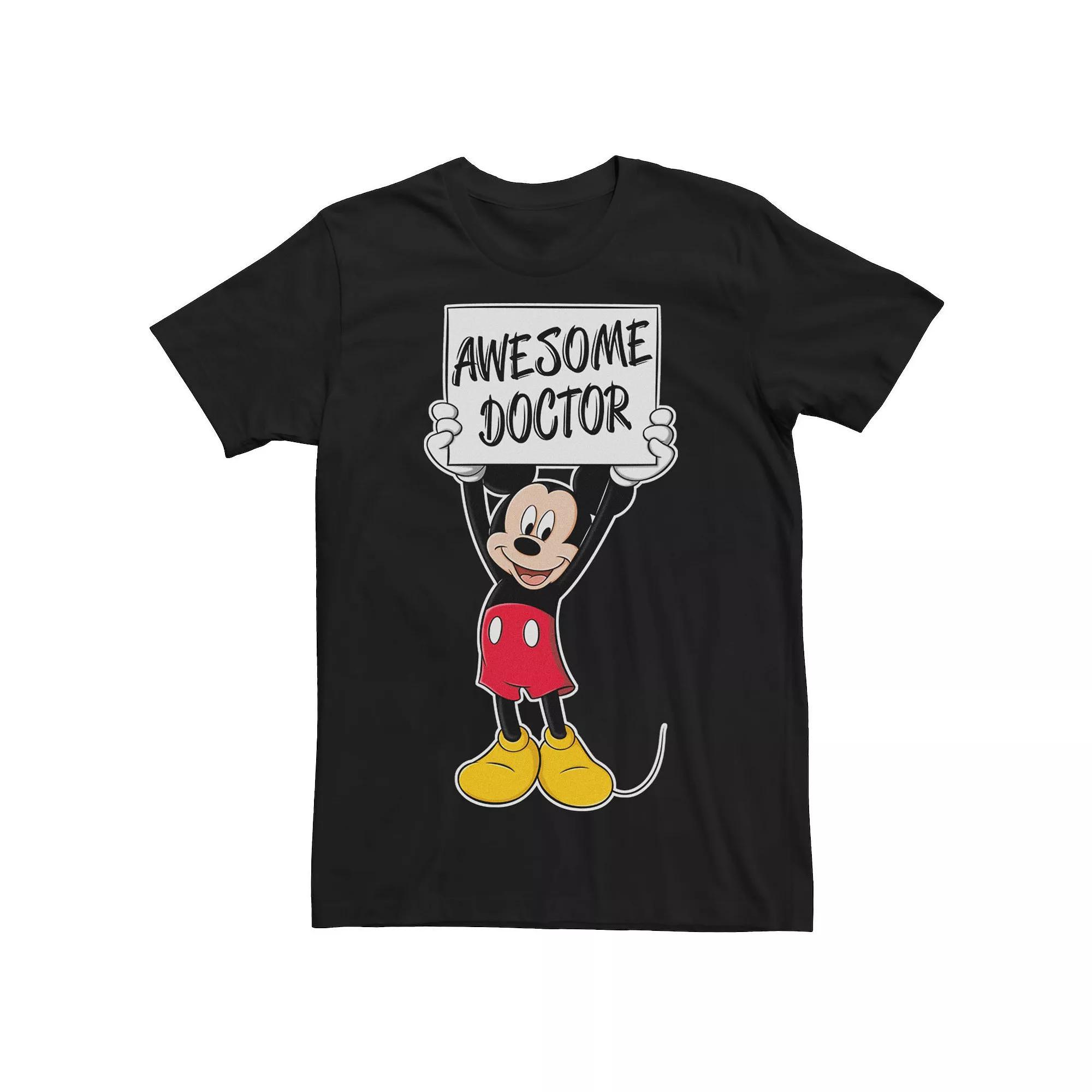 Disney's Mickey Mouse Men's Awesome Doctor Tee, Size: Large, Black Product Image